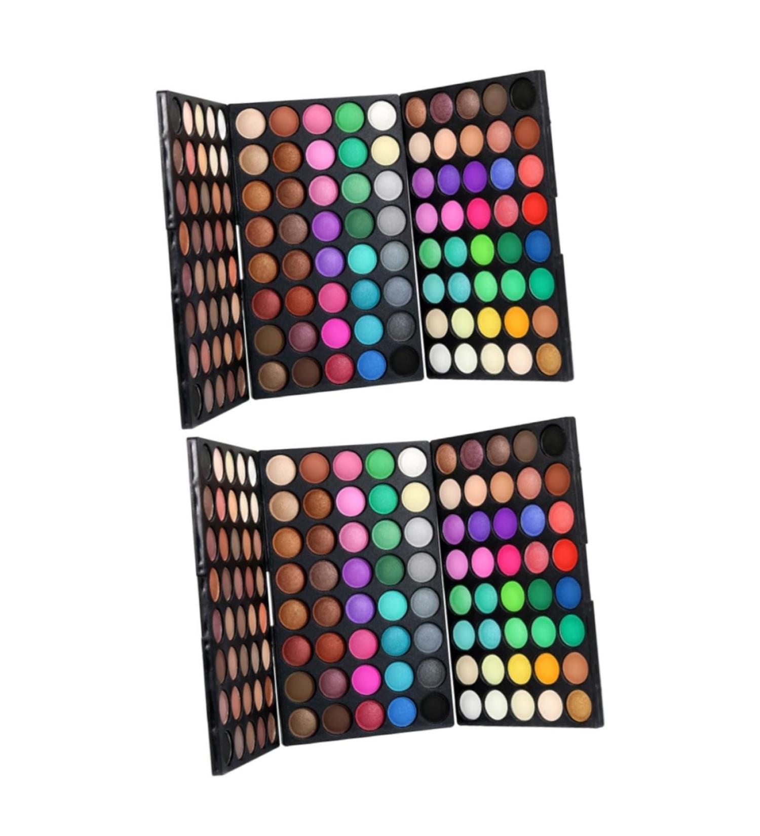 FRCOLOR 2pcs 120 Glitter Palette Glitter Eye Shadow Eye Shadow Palettes Powder Eye Shadow Earth Tones 1 count (Pack of 1) As Shownx2pcs - Buy Online on GoSupps.com