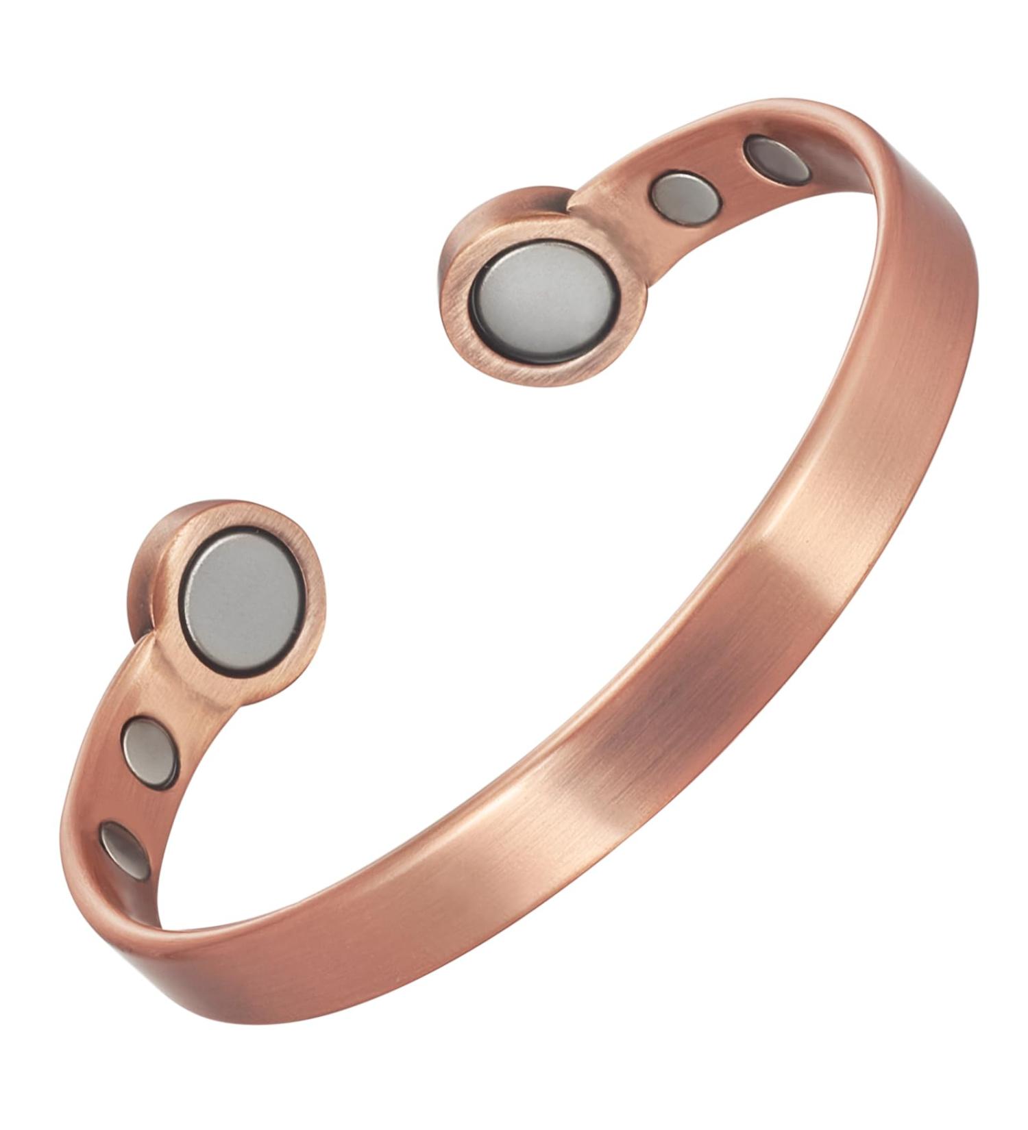 EnerCoppeX Copper Magnetic Bracelet for Women - Detox Jewelry with 3500 Gauss Magnet (CPB-0964Q) - Buy Online on GoSupps.com