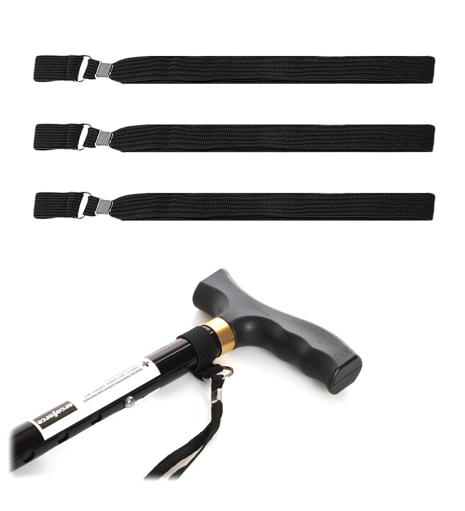 Aidi Walking Stick Wrist Strap 3PCS - Black Walking Stick Accessories Holder Loop Strap - Buy Online on GoSupps.com