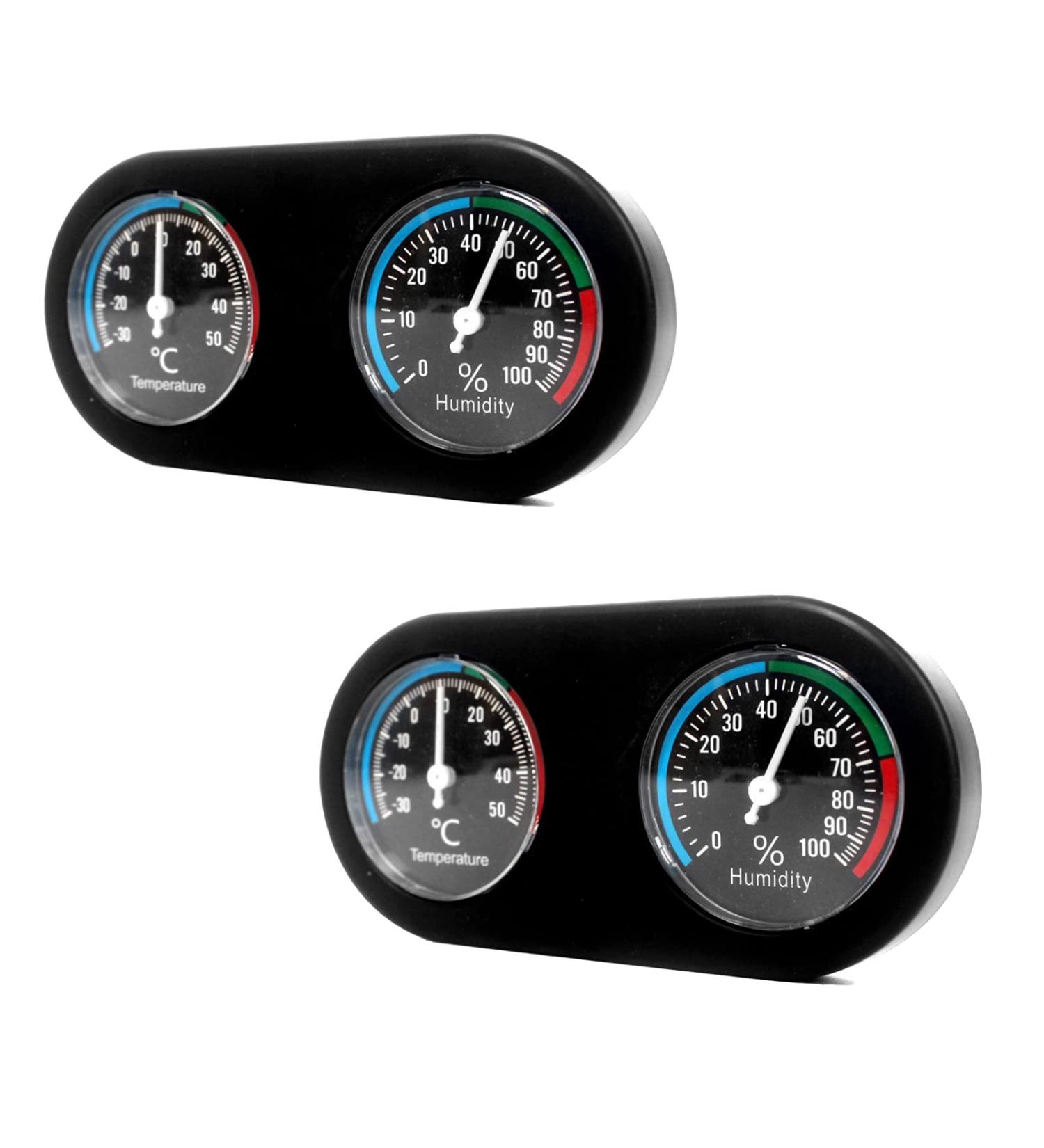 Roseflower 2 Pack Reptiles Thermometer Hygrometer - Precision Mechanical Dial for Terrariums | Accurate Temperature & Humidity Measurement (No Battery Needed) - Buy Online on GoSupps.com