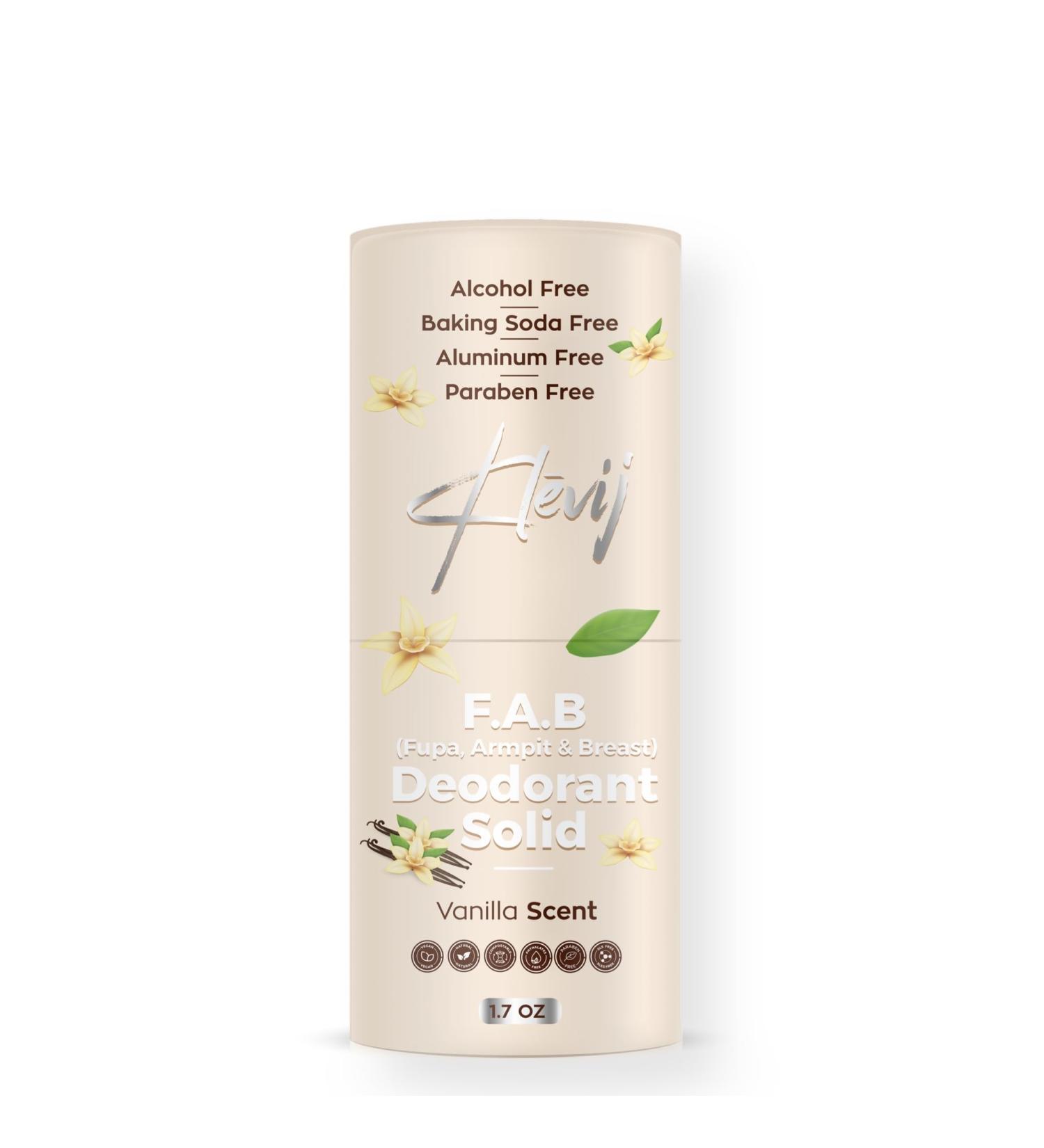 All Natural Vanilla Scented F.A.B. Deodorant | 1.7 oz For Fupa Armpit and Breast | Aluminum-Free Alcohol-Free Organic - Buy Online on GoSupps.com