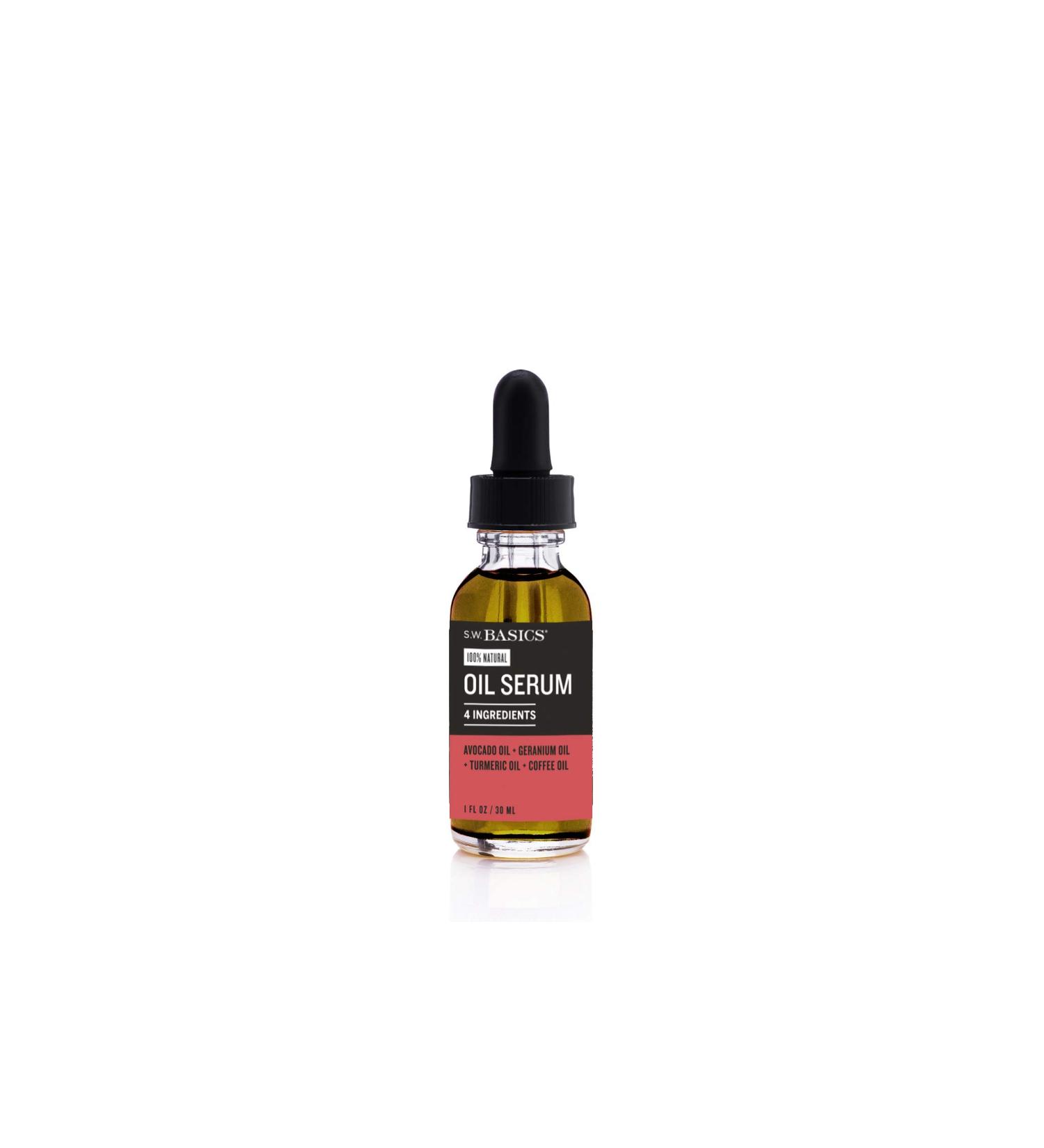 Organic S.W. Basics Oil Serum - Nourishing Avocado, Geranium, Turmeric & Coffee Oils - 1 oz, Cruelty-Free - Buy Online on GoSupps.com