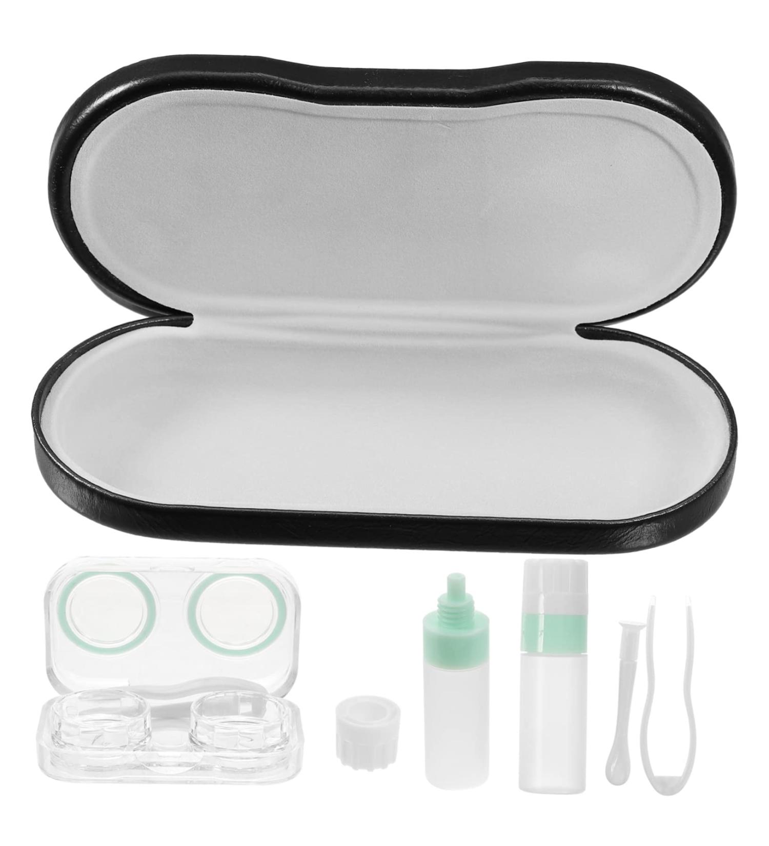 JECOMPRIS Double-Layer Hard Glasses Case & Organizer | Storage Box for Glasses Sunglasses & Contact Lenses - 16x7x5.5cm - Buy Online on GoSupps.com