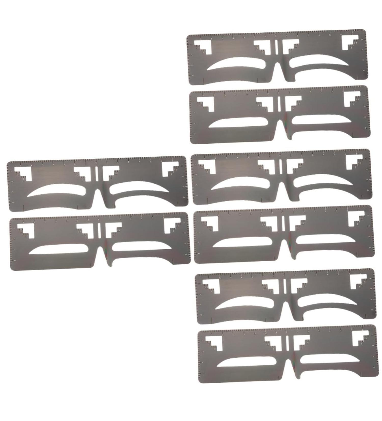 FOMIYES 8 Pcs Eyebrow Ruler Tool Stickers Brow Stencil Ruler Eyebrow Shaping Ruler Balance Artifact - Buy Online on GoSupps.com