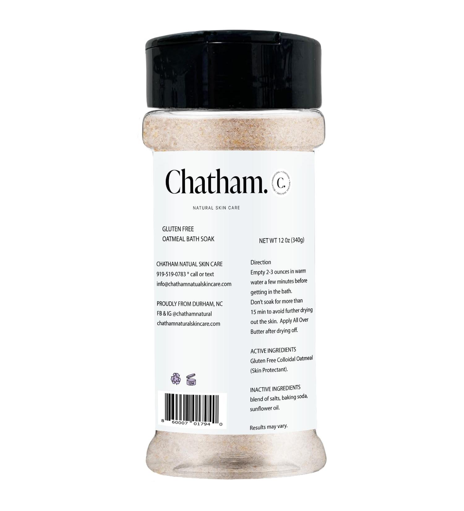 Chatham Oatmeal Bath Soak 12oz | Gluten-Free Colloidal Oatmeal for Dry Itchy Skin Relief | Gentle & Safe for All Ages - International Shipping Available - Buy Online on GoSupps.com