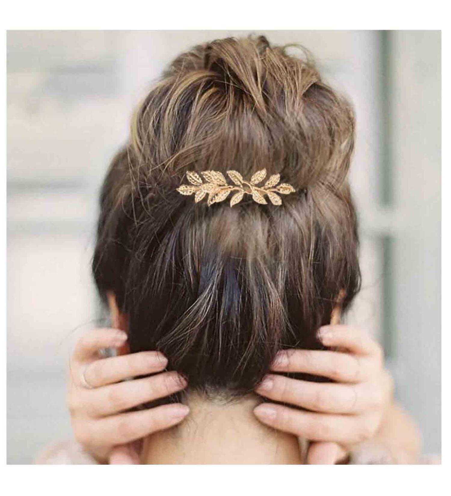 YHEAKNE Boho Wedding Hair Accessories - Gold Lattice Hard Camp with Headgear & Side Comb for Brides & Bridesmaids - Buy Online on GoSupps.com