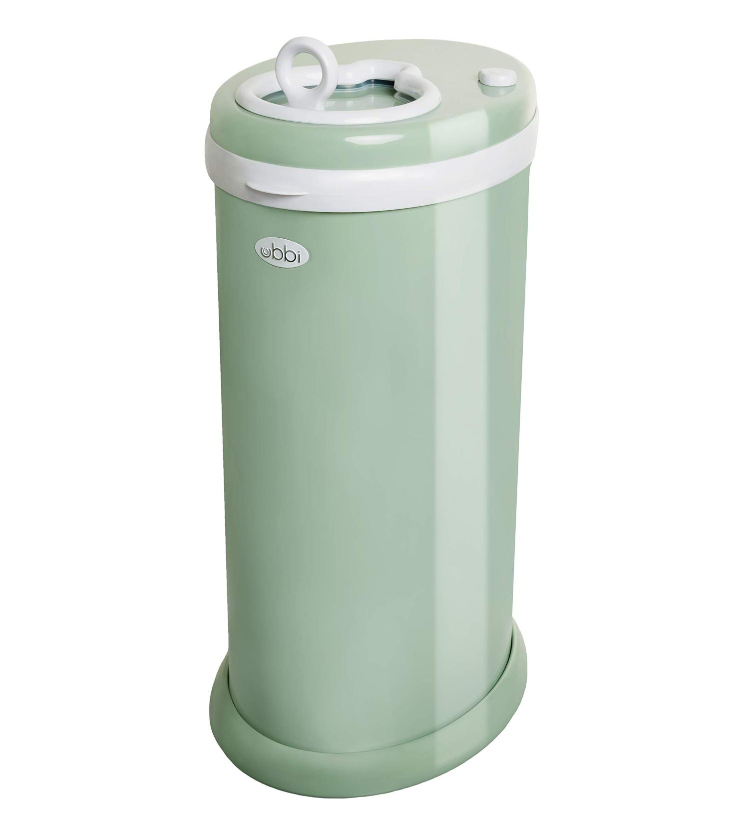Ubbi Steel Trap Diaper Pail - Award-Winning Bagless Modern Design in Sage Green - Must-Have for Eco-Friendly Parenting - Buy Online on GoSupps.com