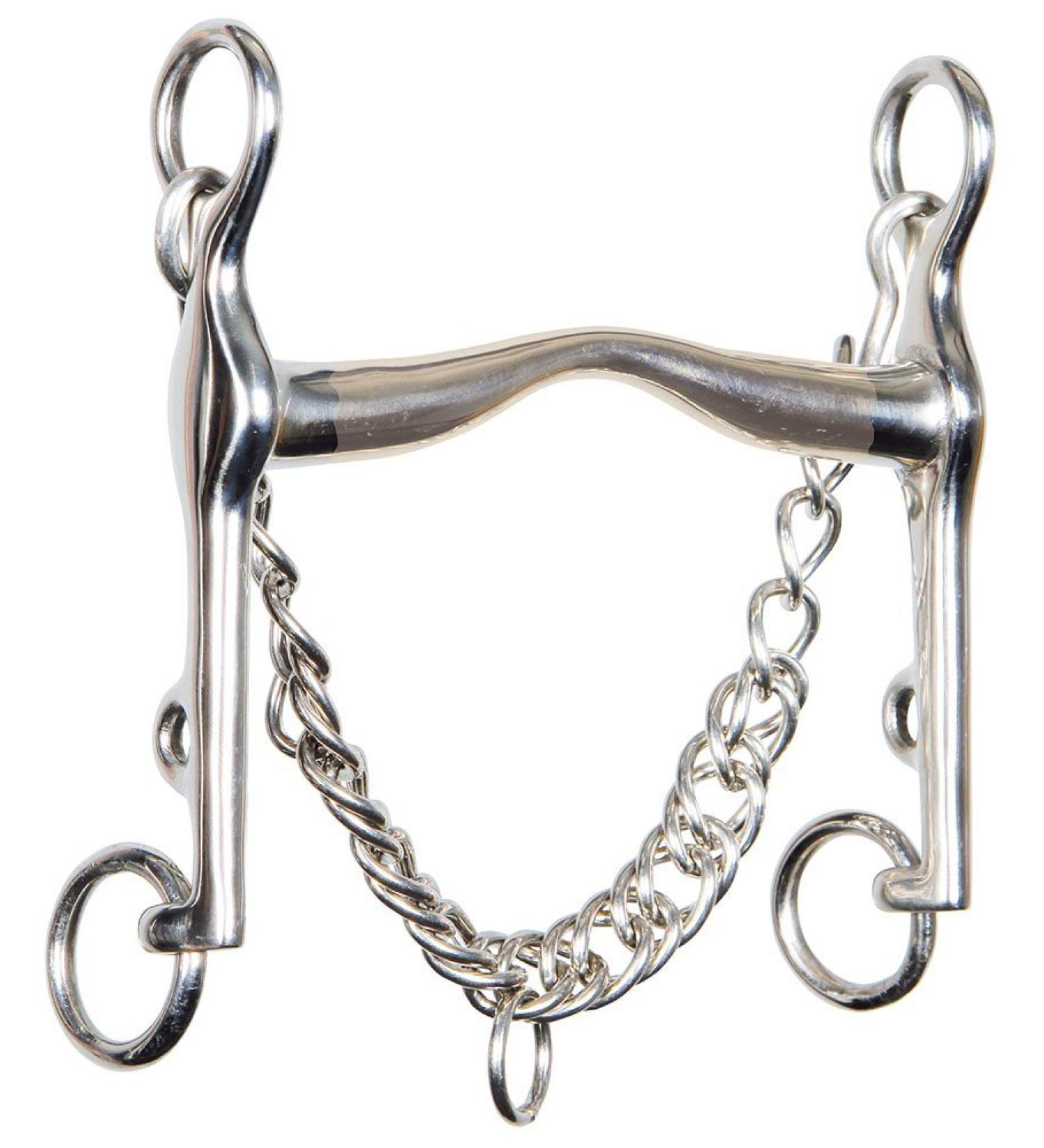 Harry's Horse Optimum curb bit low tongue bar 16mm gold brass size:11.5
