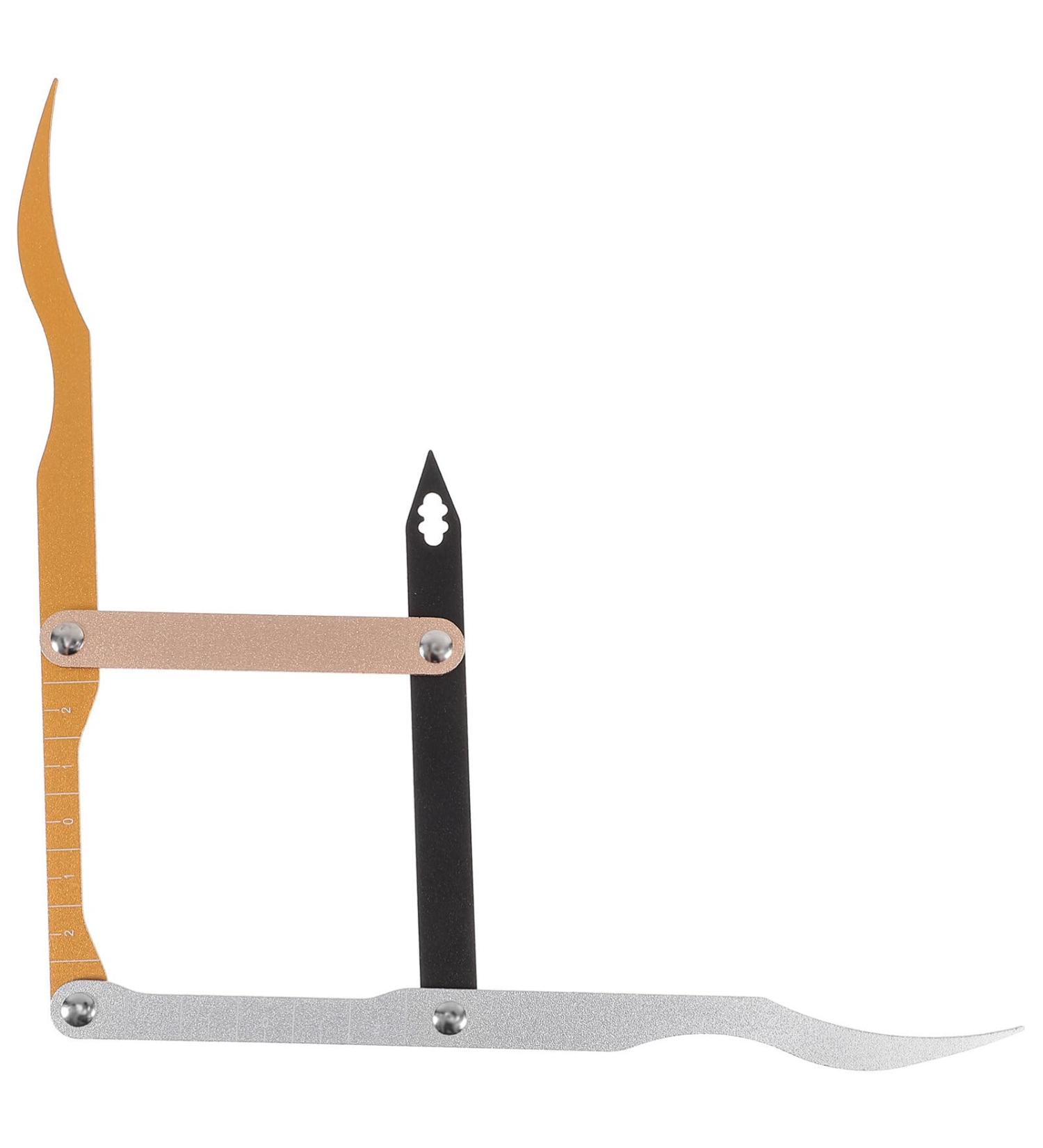 Beavorty Eyebrow Ruler Grooming Makeup Stencil Shaper Three-point Positioning Measure Symmetrical Tool for Tattoos Makeup - Buy Online on GoSupps.com