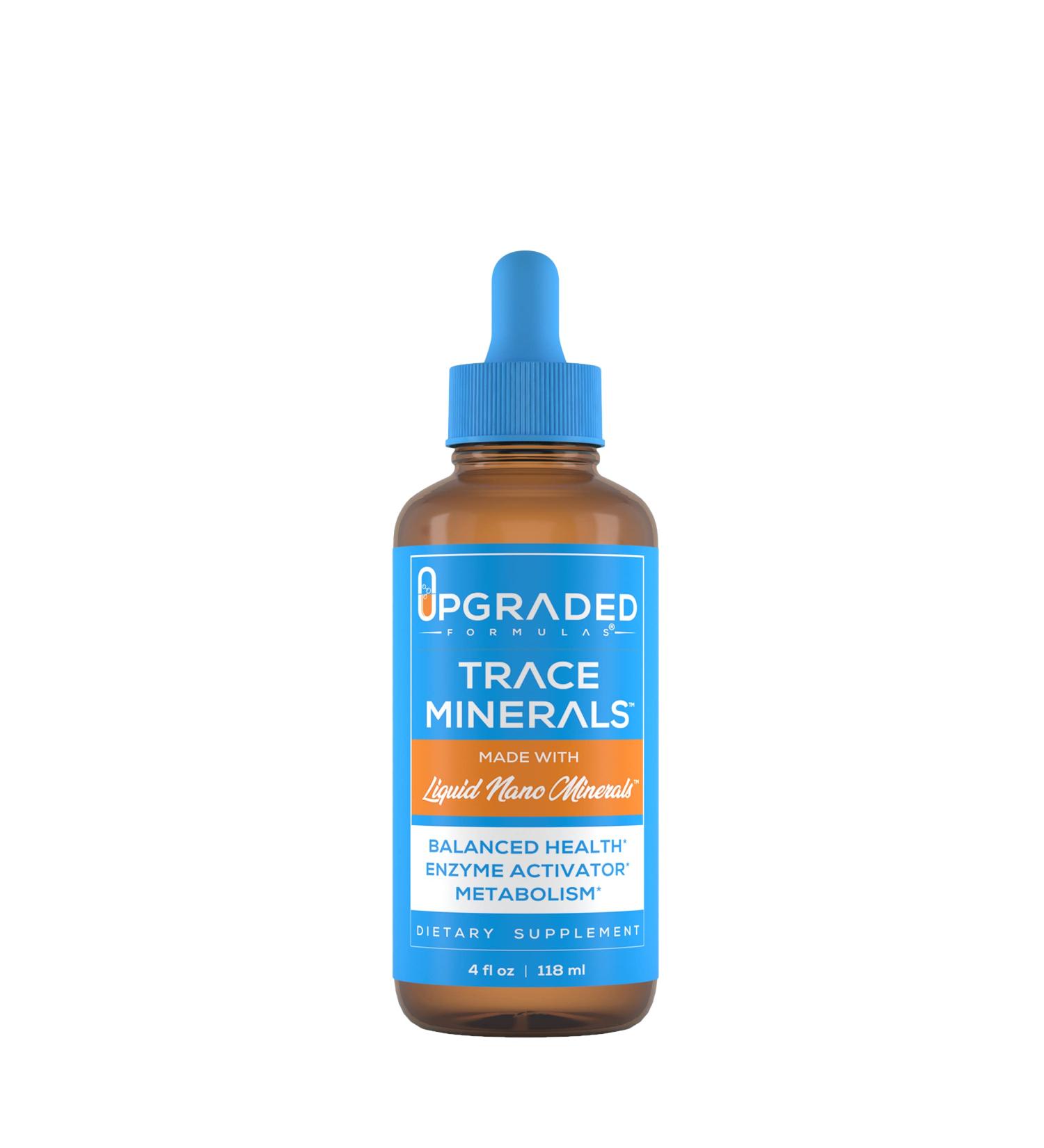 Upgraded Formulas Trace Minerals - Liquid Nano Minerals for Balanced Health & Metabolism - 4 fl oz, Paleo Vegan - Buy Online on GoSupps.com
