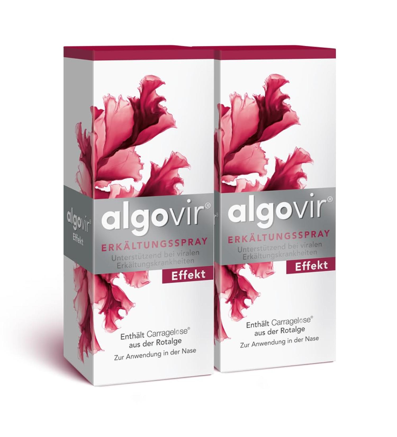 ALGOVIR Effect Cold Spray 2 x 20 ml - Natural Defense Against Cold Viruses | Nasal Spray for Adults - Buy Online on GoSupps.com