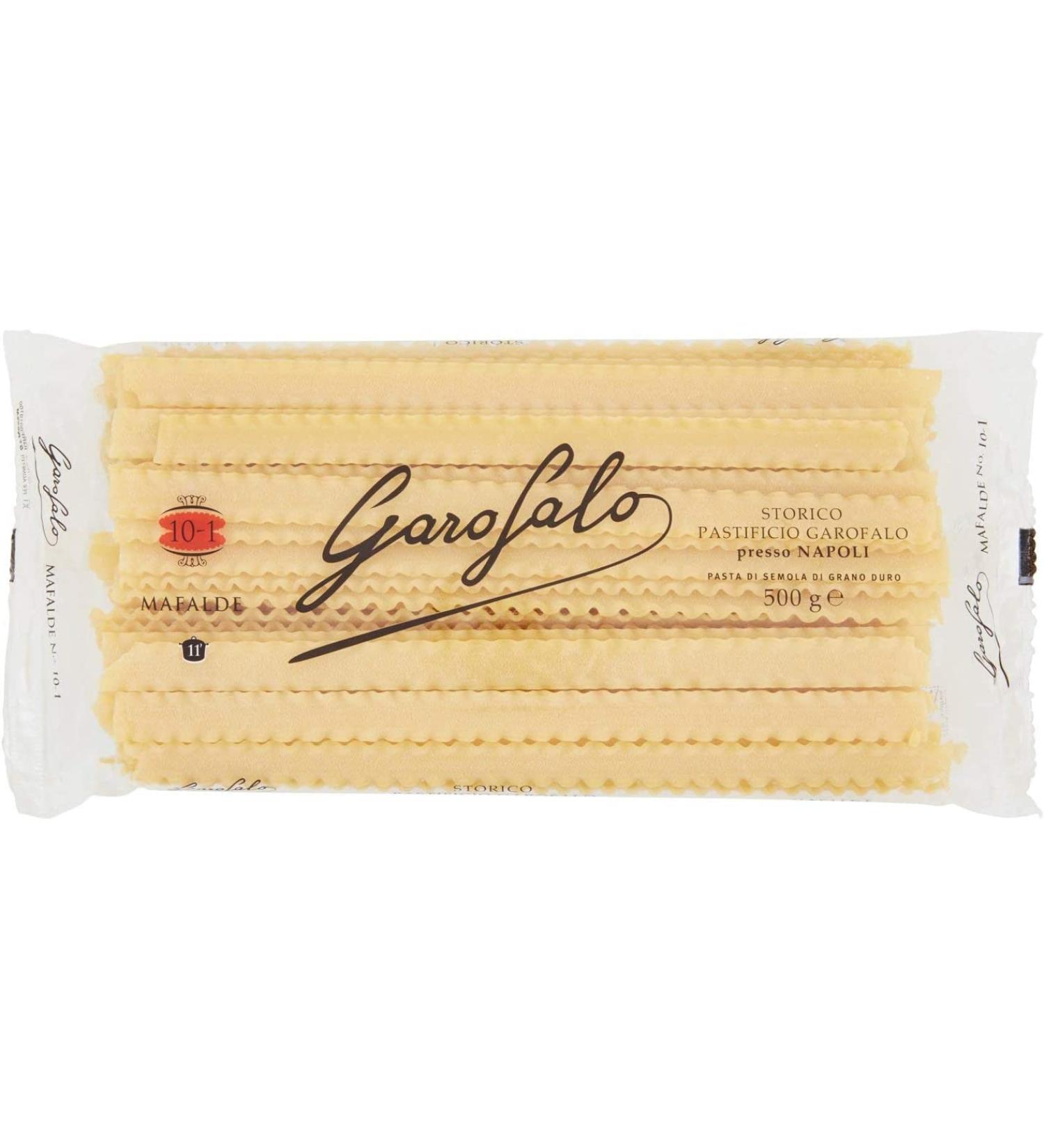  Italian Gourmet E.R. Garofalo Mafalde N. 10-1 Pack of 10 Neapolitan durum wheat semolina with 500g of IGP pasta + 400g Italian Gourmet Polpa - Buy Online on GoSupps.com