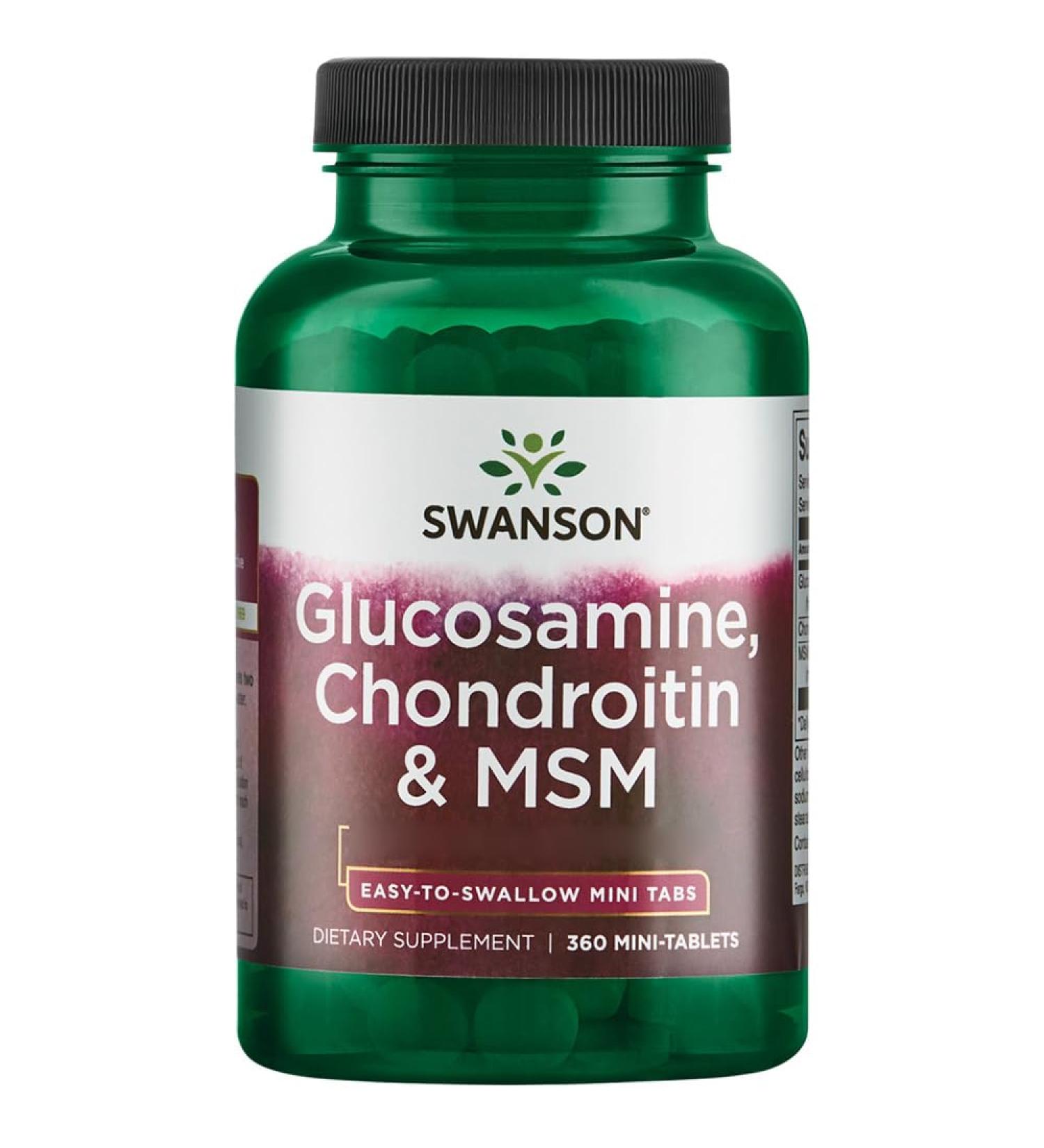 Swanson Glucosamine Chondroitin & MSM 120 Tablets High Dosed Laboratory Tested Soy Free Gluten Free Non-GMO - Buy Online on GoSupps.com