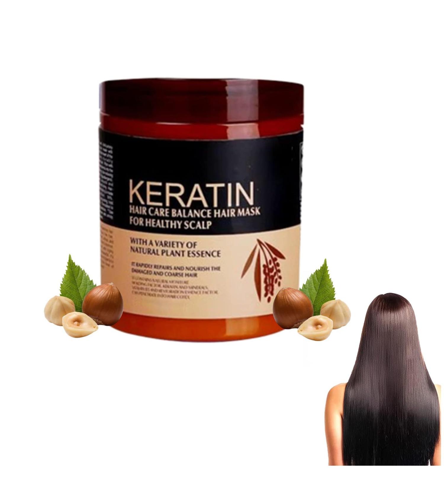 Keratin hair mask 2023 new moisturizing keratin hair mask keratin hair care balancing hair mask for healthy scalp - Buy Online on GoSupps.com