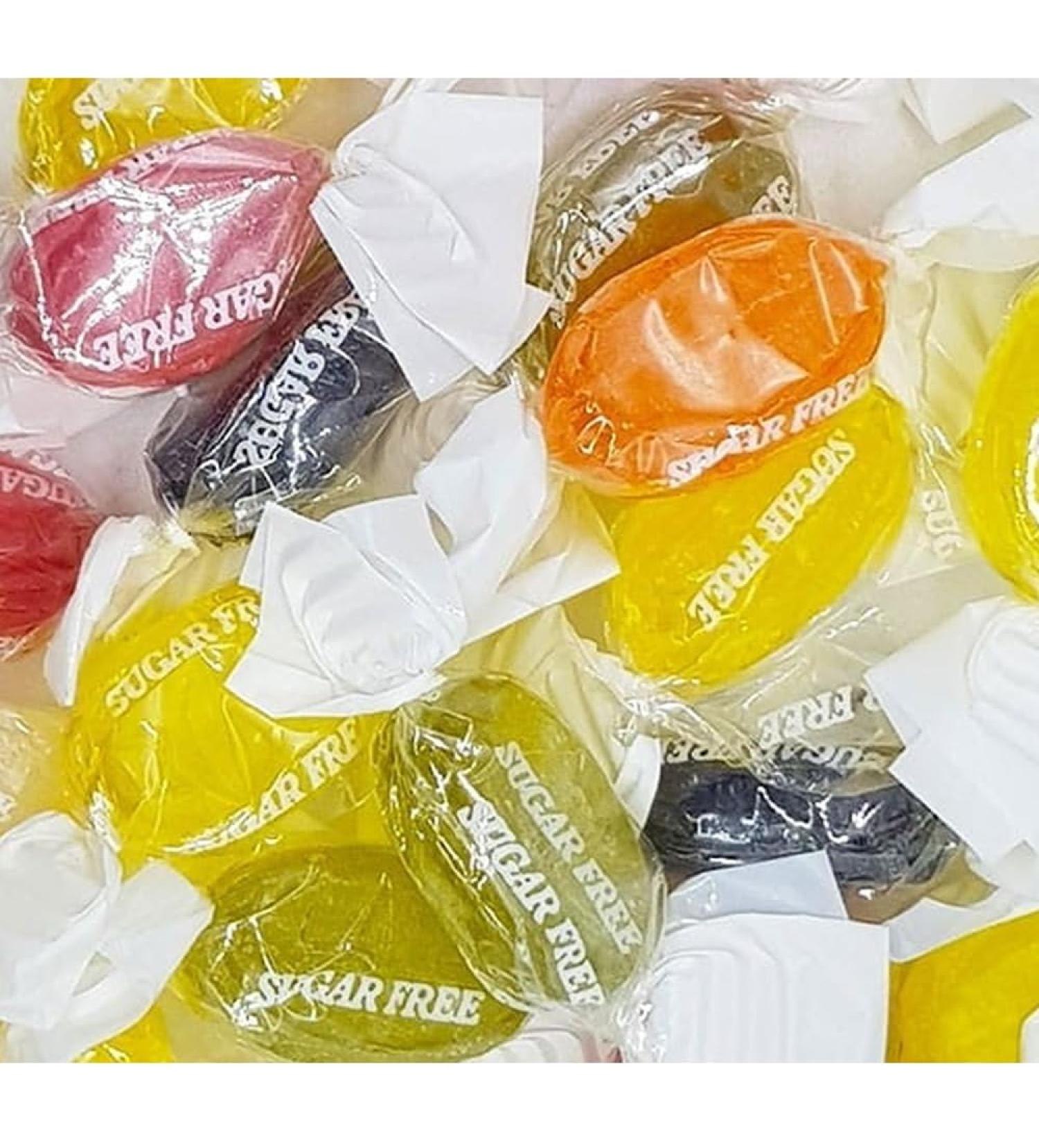 SUGAR FREE Hard Boiled Sweets - PICK and MIX QUALITY ASSORTED WRAPPED SWEETS (Fruit Drops 1kg Bag) Fruit Drops 1kg Bag