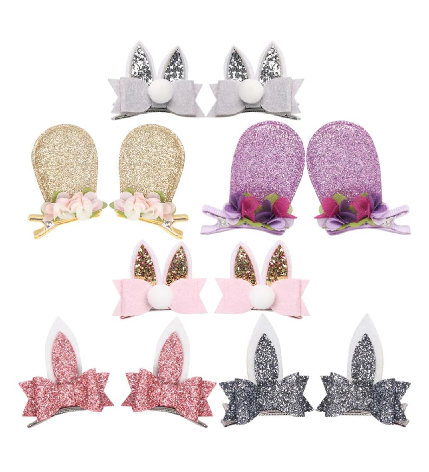 Beaupretty 6 Pairs Easter Bunny Hair Clips Rabbit Ear Hair Clips Sequin Bunny Hair Barrettes for Easter Party - Buy Online on GoSupps.com