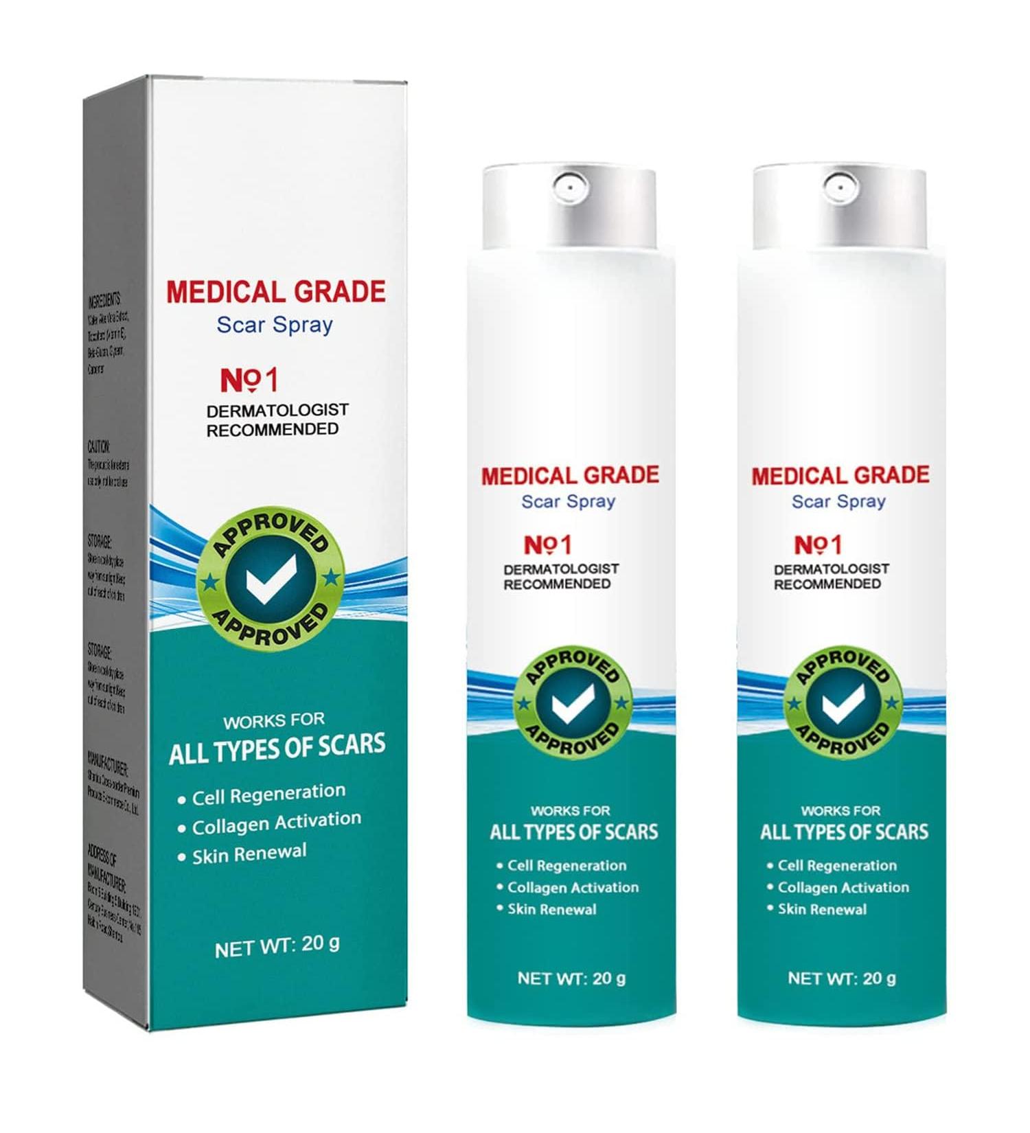 Medical Grade Scar Removal Spray - 2 Pcs for Acne, Surgical & Old Scars - Buy Online on GoSupps.com