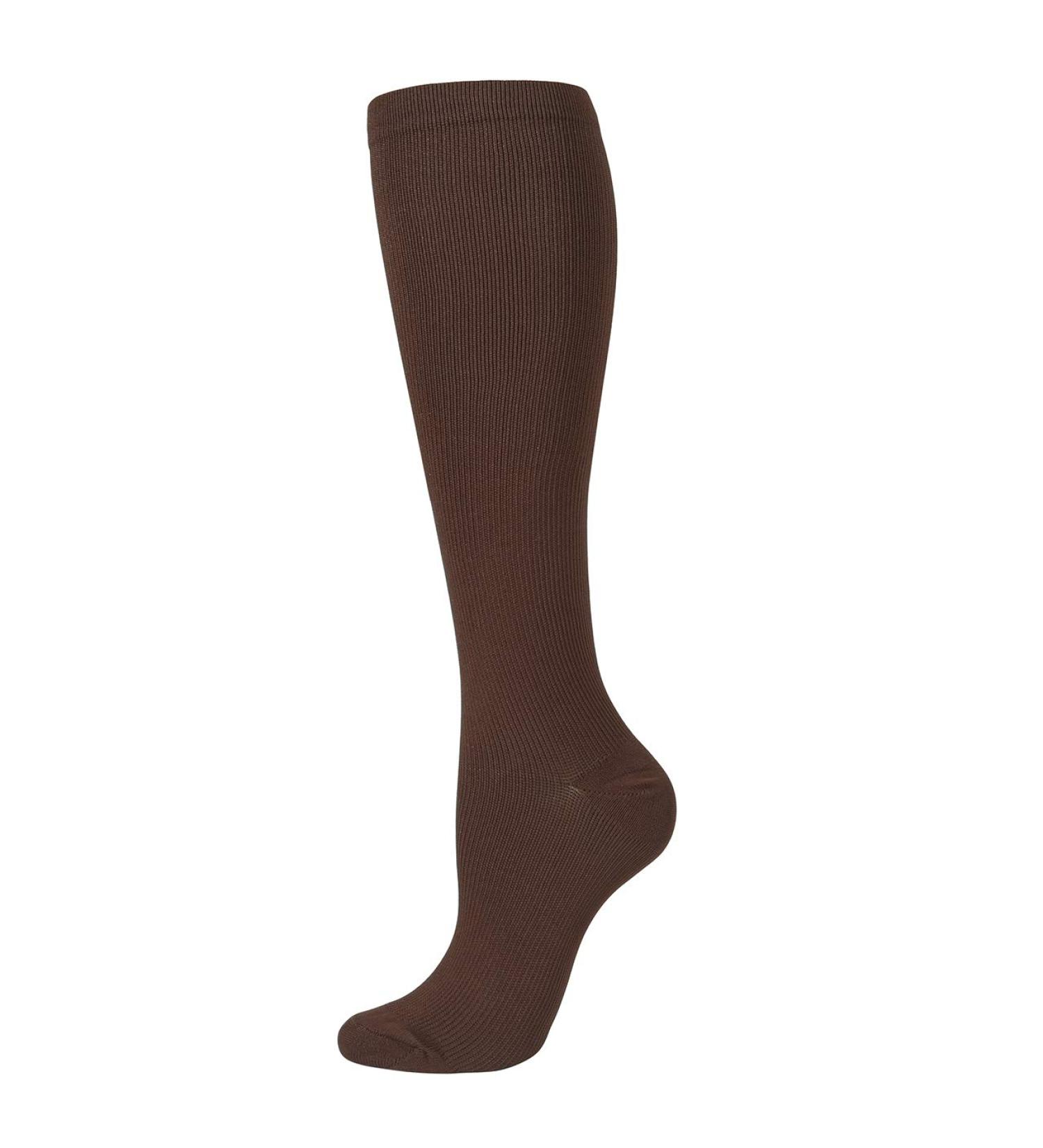 Chic Diary Compression Stockings for Men & Women | Thrombosis Socks for Running Travel & Pregnancy | L-XL Coffee Brown - Buy Online on GoSupps.com