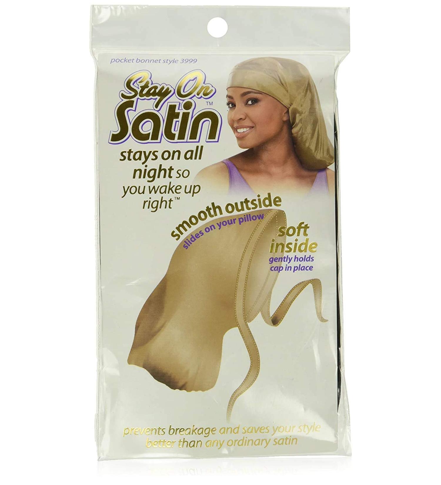 Stay On Satin Pocket Bonnet - Assorted Colors for Hair Protection - Buy Online on GoSupps.com