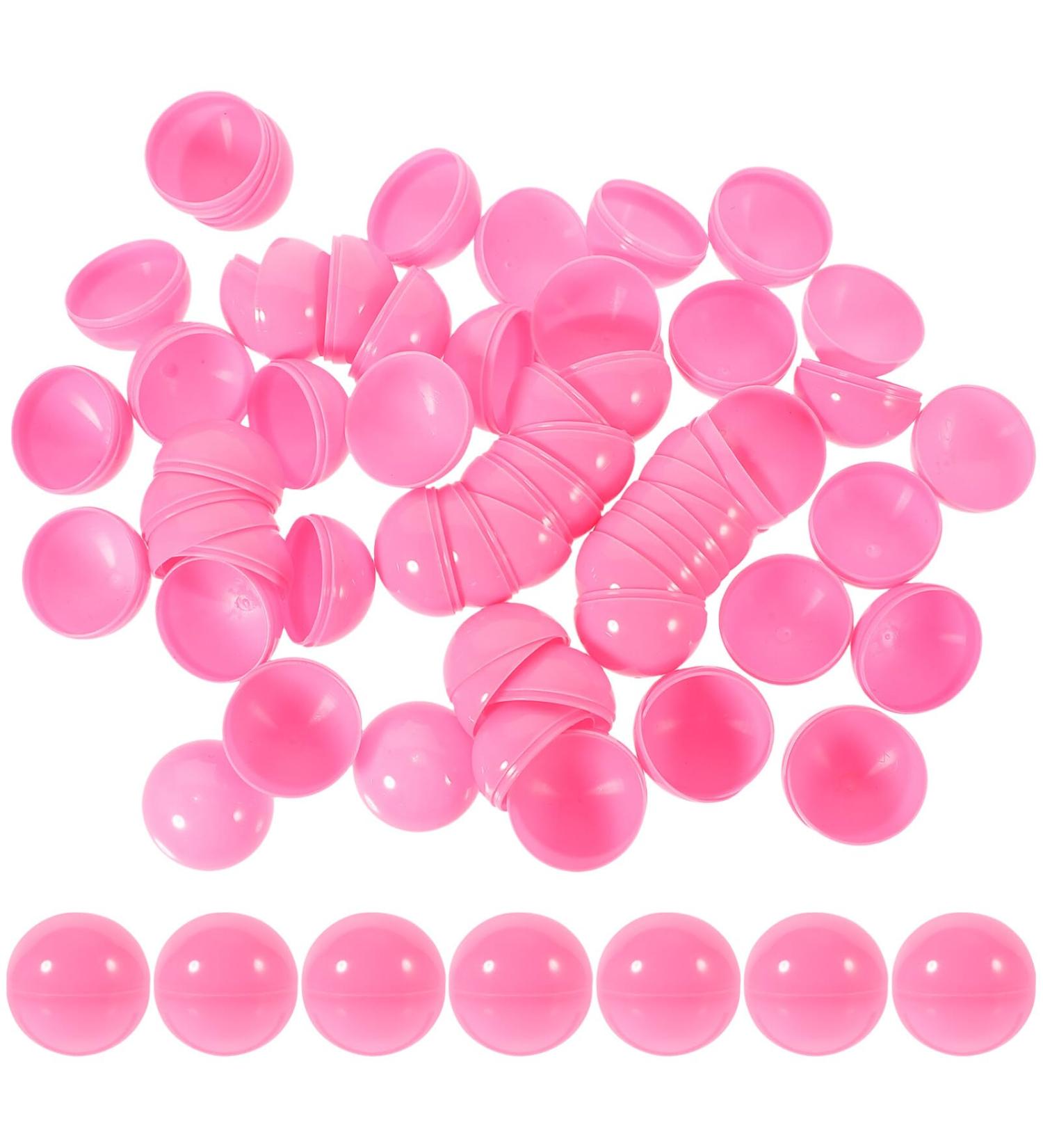Alipis 50 Pieces Round Pink Capsules - 4cm Empty Lottery Bingo Marking Balls for Party Gifts - Buy Online on GoSupps.com
