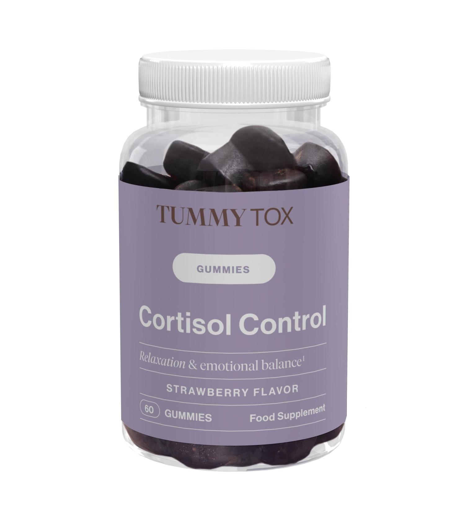 Ashwagandha Gummies pour le soulagement du stress avec GABA Rhodiola Rosea Vitamine B6 Vitamine B12 Contr le du cortisol 60 gummies par Tummy Tox Cortisol control gummies 1x - Buy Online on GoSupps.com