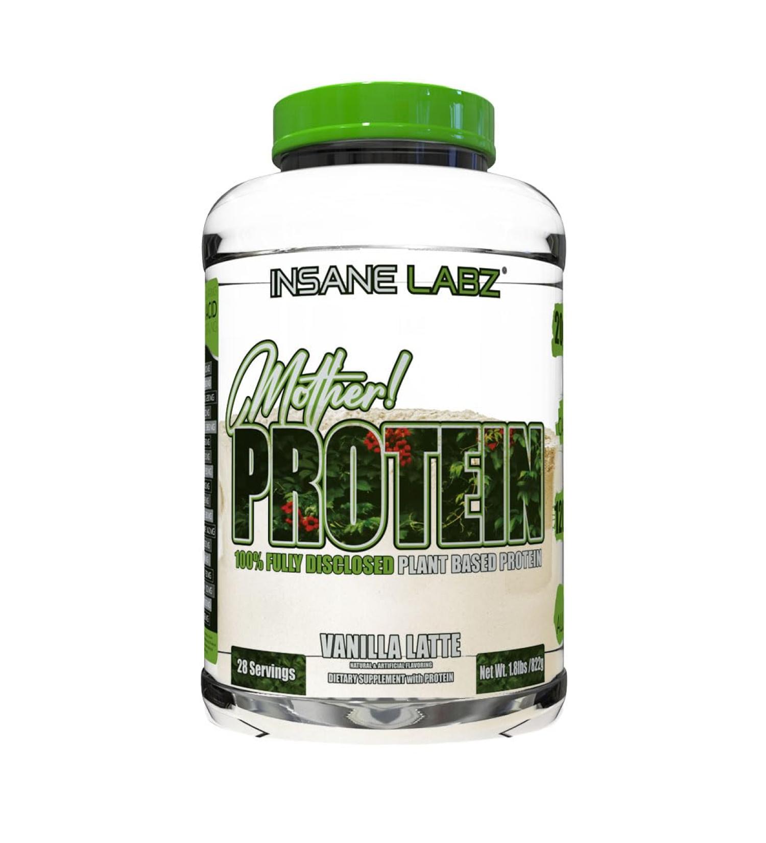 Insane Labz Mother Protein 100% Fully Disclosed Plant Based Protein (28 Servings Vanilla) Vanilla 1.81 Pound (Pack of 1) - Buy Online on GoSupps.com