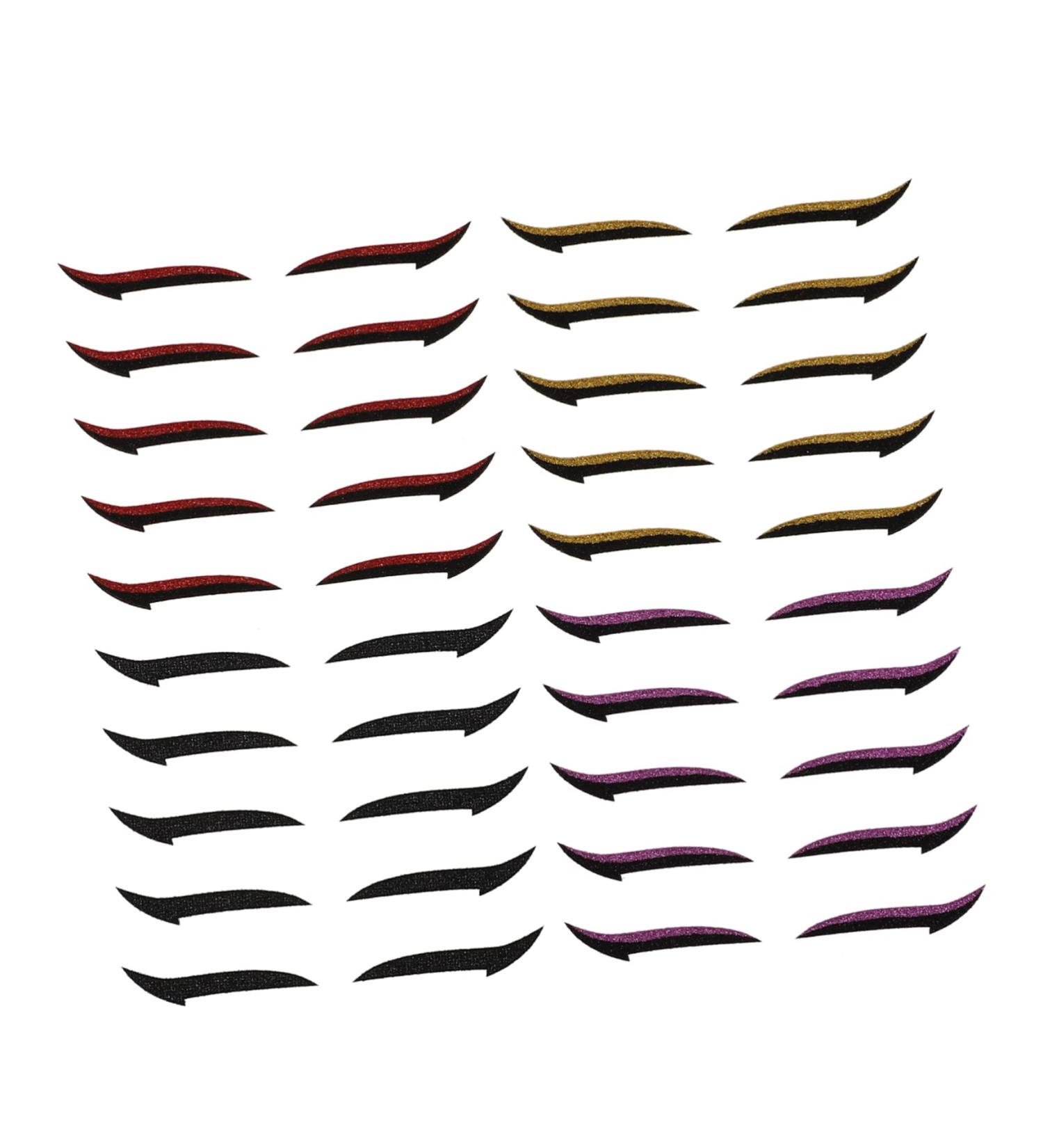 LALAFINA 20 pairs Eyelid Eye Strips Line Strip Black Gold Red Self Shiny Personalized Double Women Tapes - Buy Online on GoSupps.com