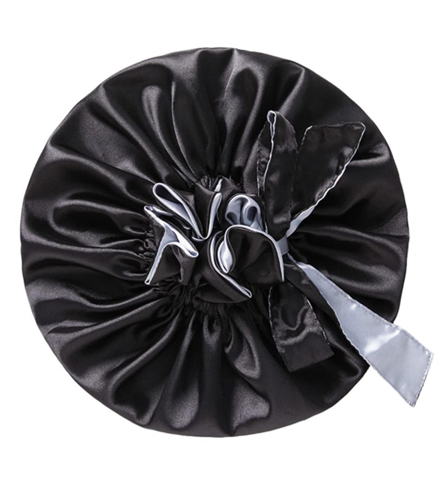 Adjustable Extra Large Satin Night Cap for Women - Double-Layer Soft Breathable Bonnet for Long/Curly Hair - Buy Online on GoSupps.com