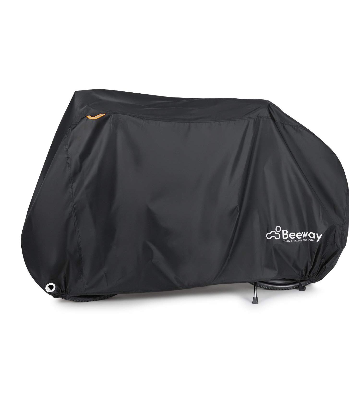 Beeway XXL Bicycle Cover - High-Quality Waterproof 210D Oxford with PU Coating 195x105x70cm Black/Silver - Perfect for International Shipping - Buy Online on GoSupps.com