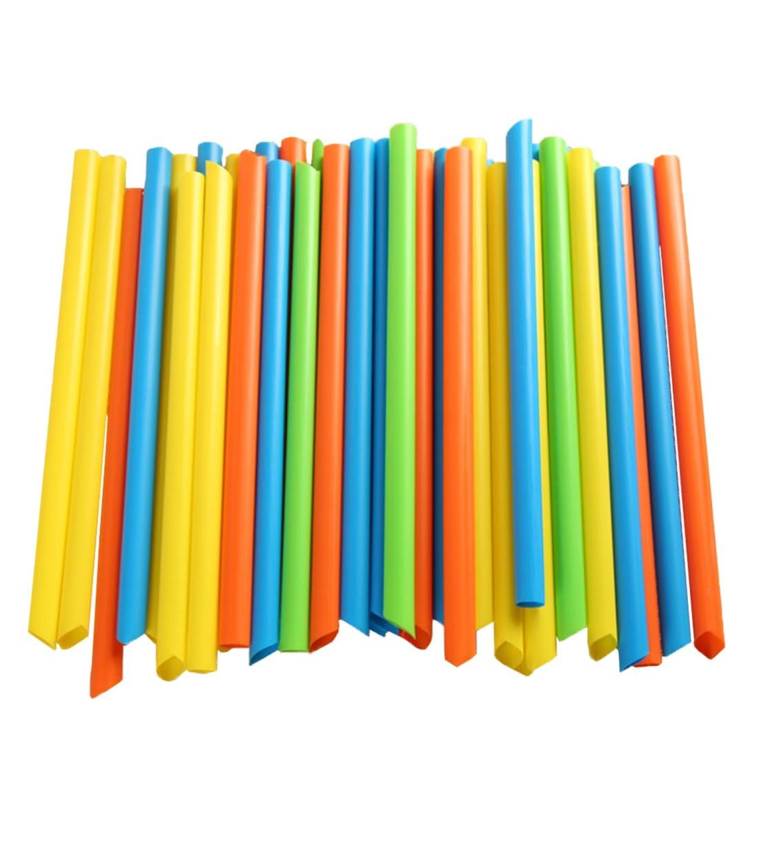 100PCS Colorful Jumbo Smoothie Straws Bubble Tea Straws 8.5" Plastic Milkshake Straws for Drinks Disposable Wide-mouthed Large Straw (100PCS Colorful Jumbo Smoothie Straws) - Buy Online on GoSupps.com