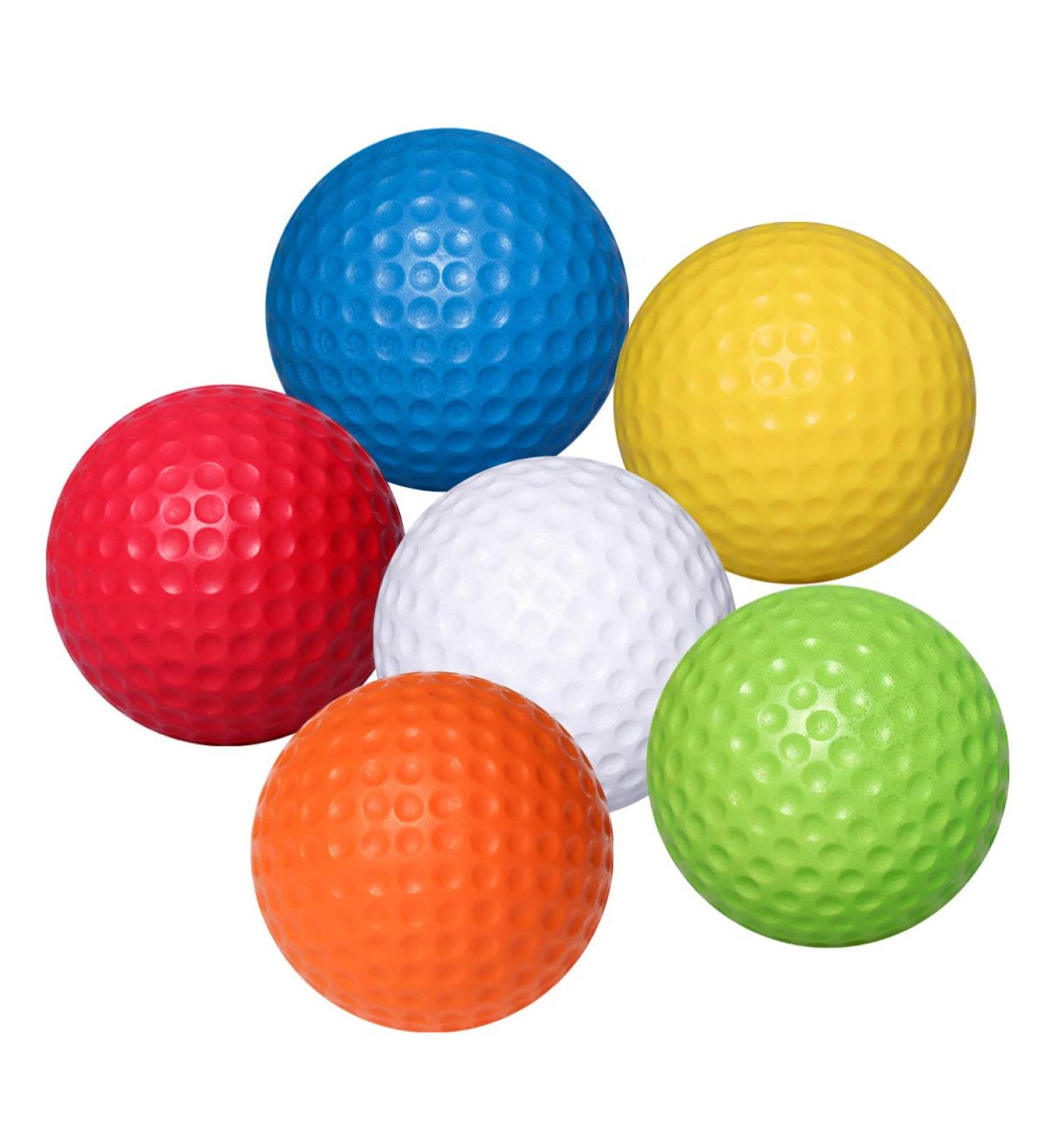 VANZACK Flexible Practice Golf Balls - 6 Pack PU Golfballs for Indoor and Outdoor Training - Buy Online on GoSupps.com