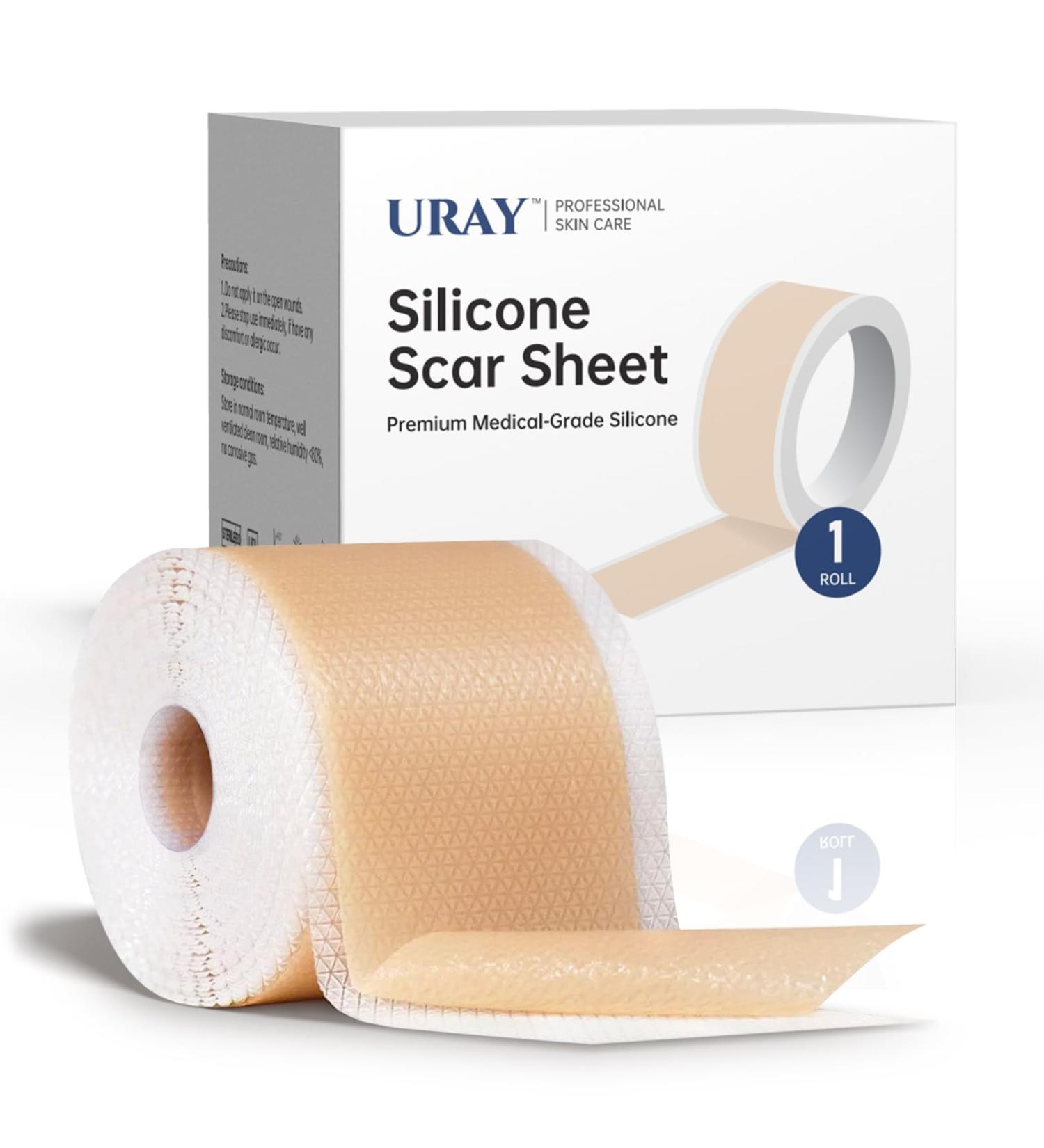 Silicone Scar Tape for Surgical Scars - Extra Long Scar Sheets for C-Section (59 in x 1.5 in) - Buy Online on GoSupps.com