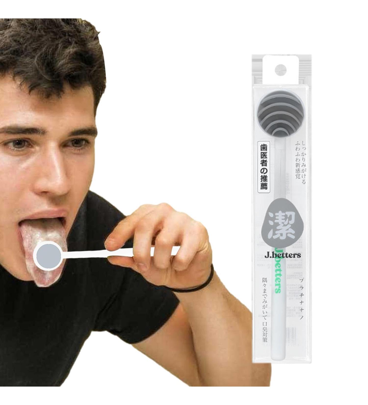 Jildouf Tongue Scraper with Travel Case - Ergonomic Tongue Cleaner for Bad Breath & Oral Hygiene | International Shipping Available - Buy Online on GoSupps.com