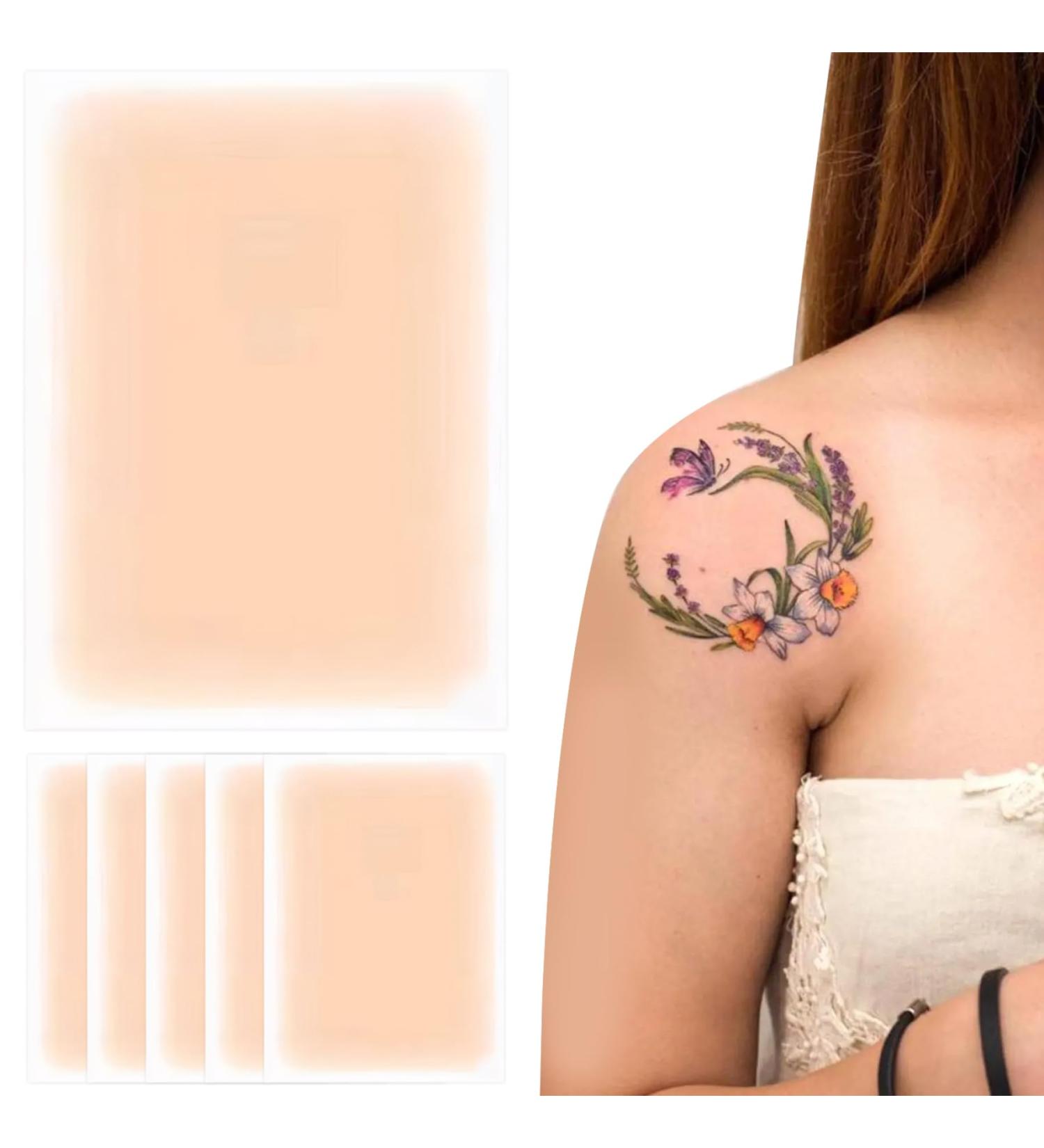 Ruban de couverture de tatouage 6pcs Patch couverture tatouage ultra invisible imperm able maquillage 3 5x5 9 coup pour cicatrice et taches naissance style 1 ruban adh sif - Buy Online on GoSupps.com