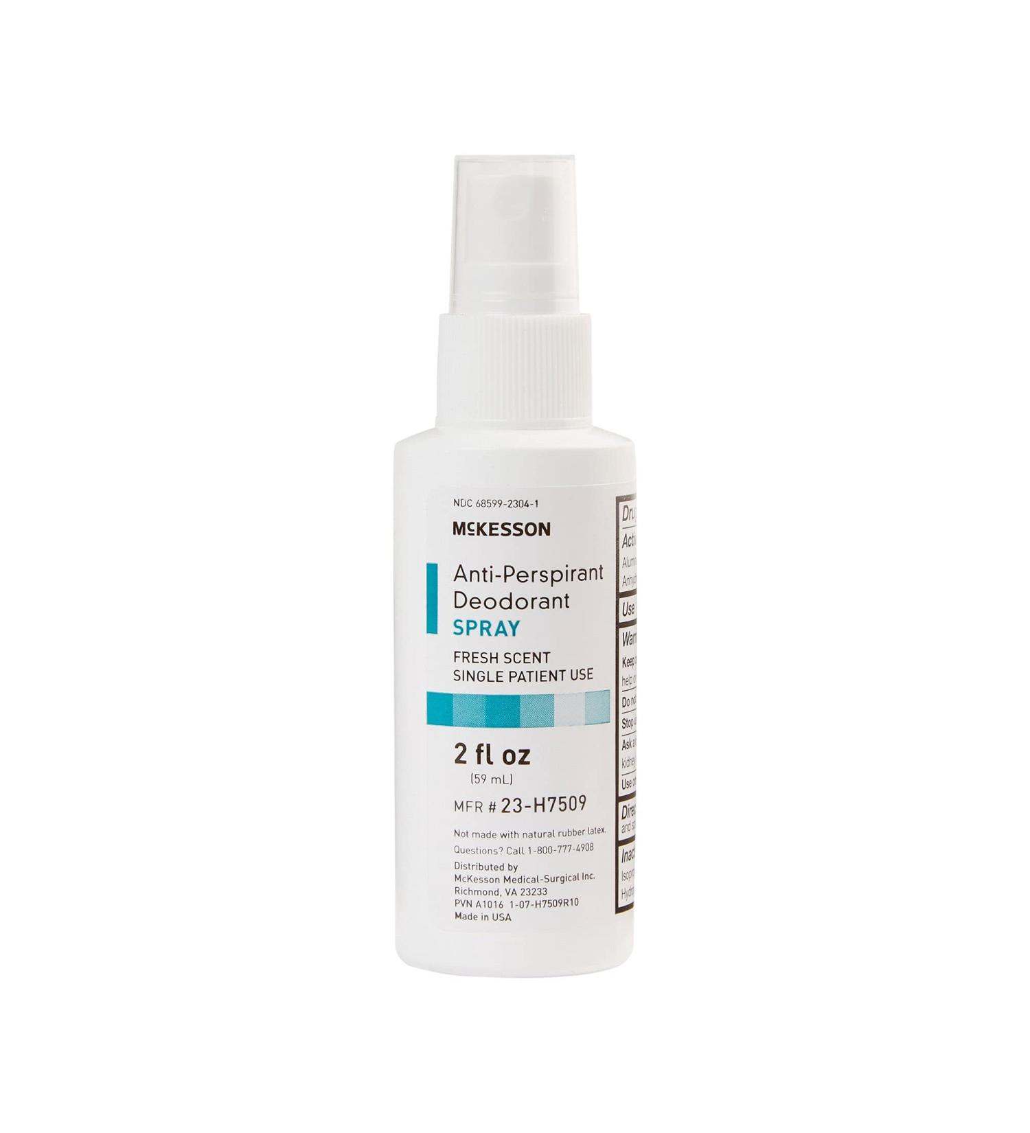 McKesson Antiperspirant Deodorant Spray - Fresh Scent Single Use 2 fl oz | International Shipping Available - Buy Online on GoSupps.com