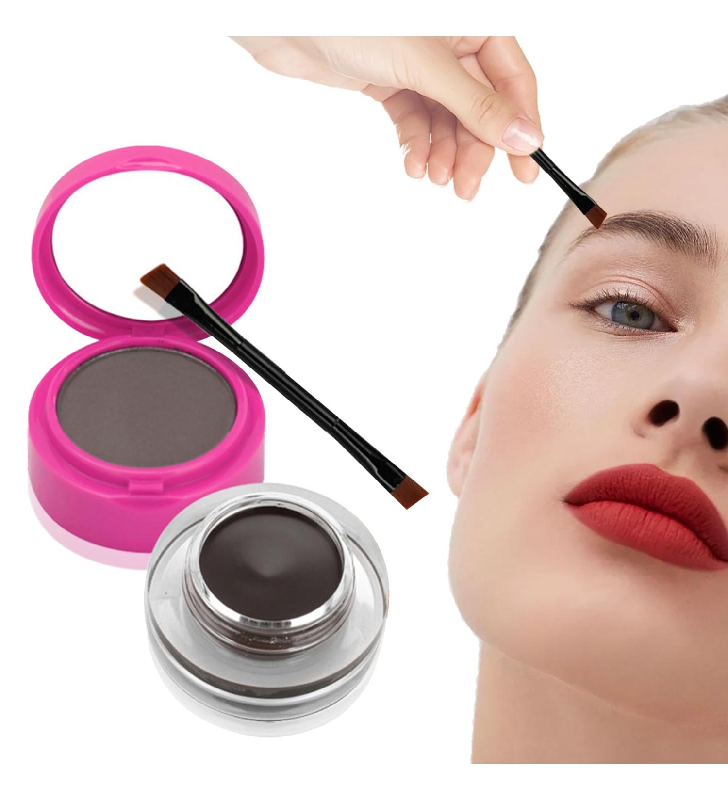 Eyebrow Seal Stamp Powder - 2 in 1 Stamp Powder Seal Eyebrow Double Head Portable Waterproof Eyebrow Makeup Palette Set for Adults Women Girls Shakven 3 - Buy Online on GoSupps.com