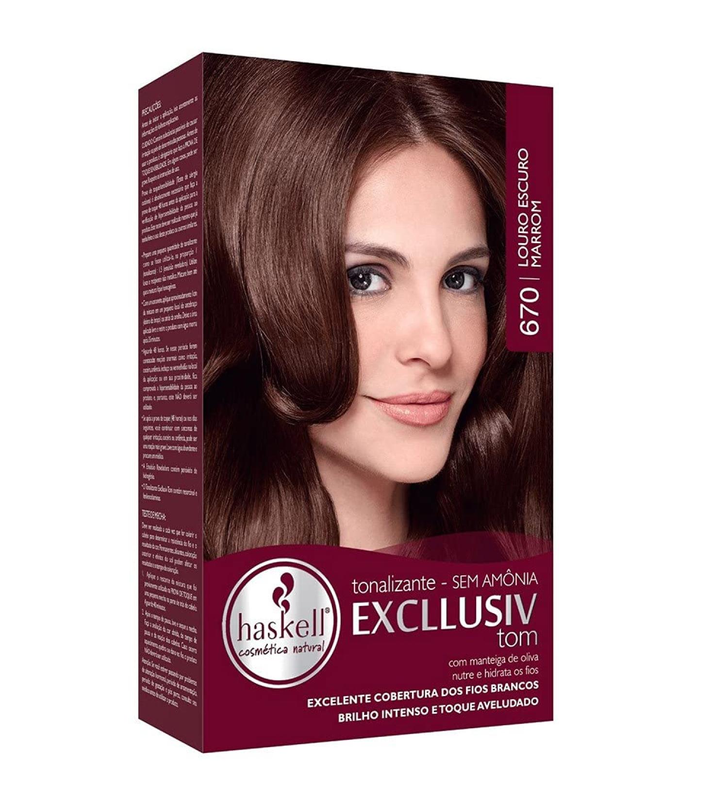Haskell Blond Dark Brown 670 Hair Dye Kit - 40g Tube + 60ml Applicator Bottle + 30g Sachet - Buy Online on GoSupps.com