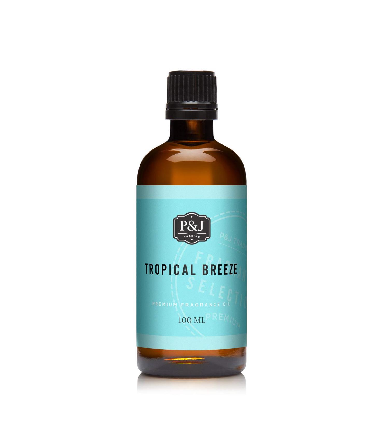 P&J Fragrance Oil | Tropical Breeze 100ml - Scented Oil for Soap Making  Diffusers  Candle Making  Lotions  Haircare  Slime  and Home Fragrance