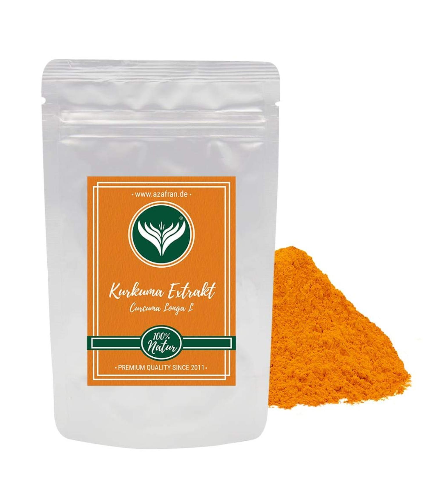 Buy Azafran Turmeric Extract 50g | High Dose Curcuma Longa L | 95% Curcumin Powder for Health & Wellness - Buy Online on GoSupps.com