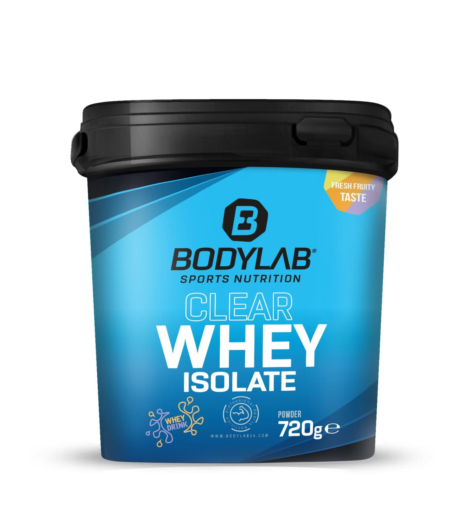 BODYLAB24 Clear Whey Isolate 720g - High-Quality Pink Grapefruit Protein Shake for Muscle Building | Up to 96% Whey Protein Powder - Buy Online on GoSupps.com