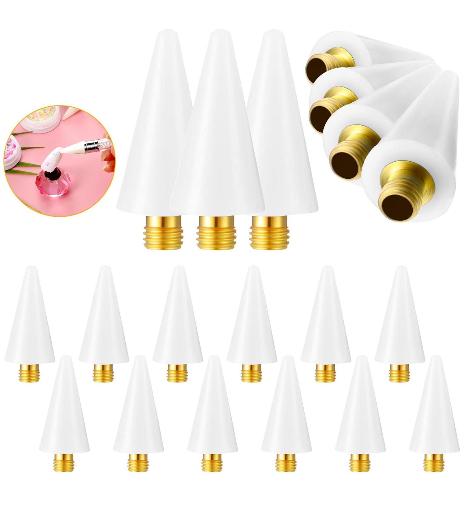 12-Piece Nail Rhinestones Picker Set with Case - Replacement Wax Heads for Dotting Pen - Nail Gem Jewelry Accessories (White) - Buy Online on GoSupps.com