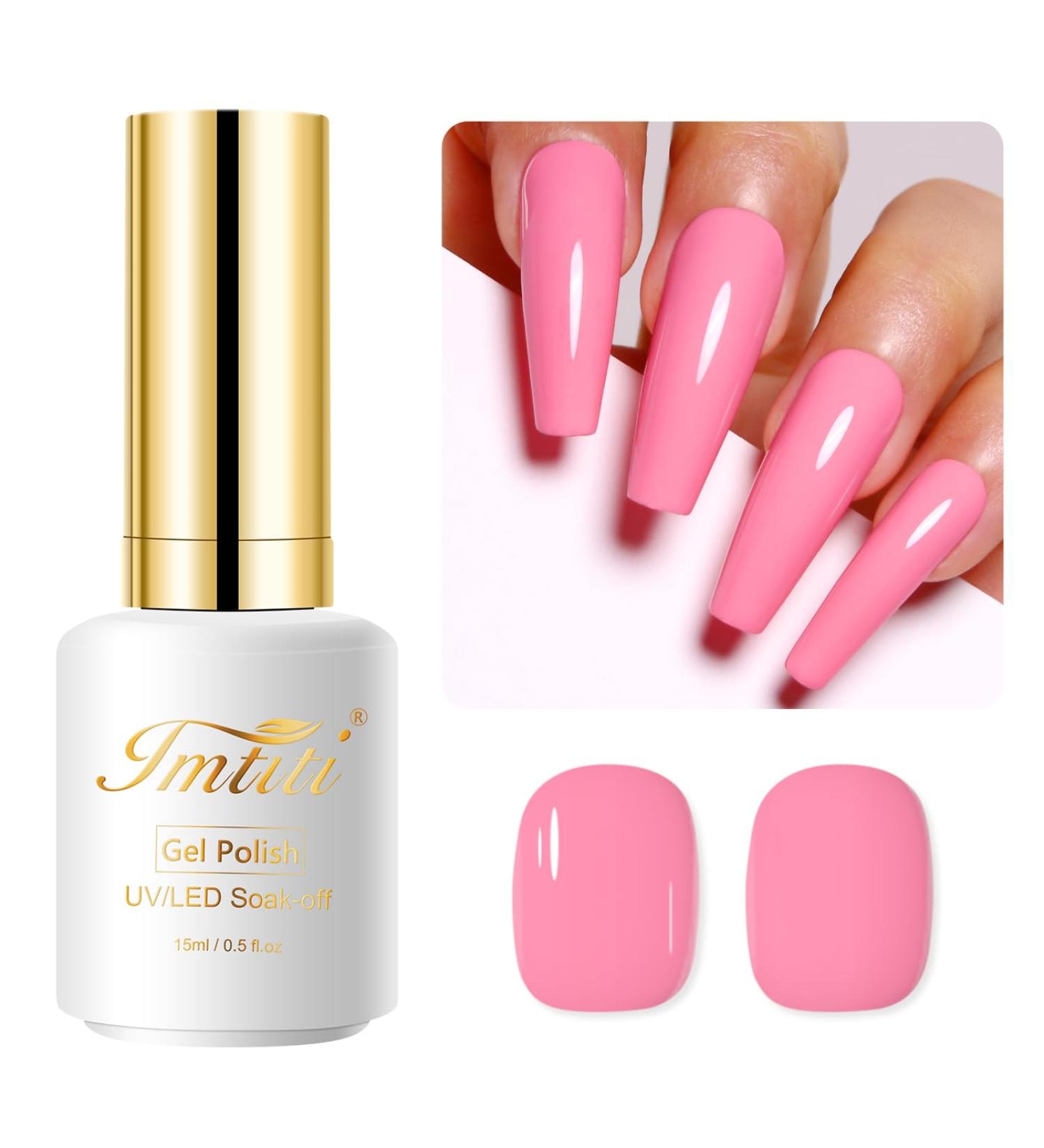 Imtiti Pink Gel Nail Polish 15ML Baby Pink Gel Polish Autumn Winter Gel Nail Polish Soak Off LED UV Nail Gel Polish DIY Nail Art Starter Manicure Salon Gel Nail Kit - Buy Online on GoSupps.com
