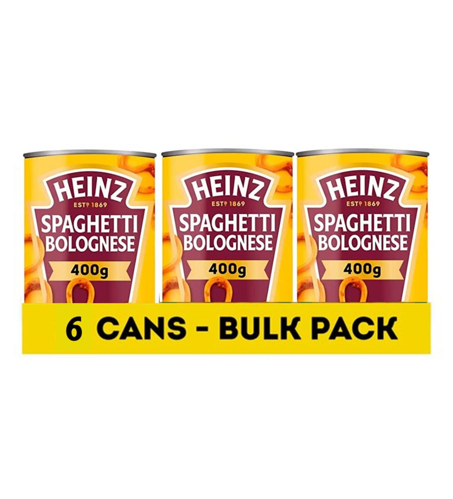 Heinz Spaghetti bolognaise 400 g (lot de 6) - Buy Online on GoSupps.com