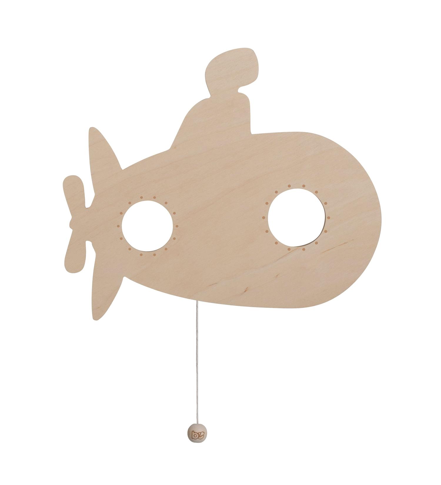 Bo Babys Only Baby Wall Lamp - U-Boat Design Night Light for Kids' Room - Battery Powered FSC Certified Wood - 25 000 Hours of Soft Illumination - Buy Online on GoSupps.com