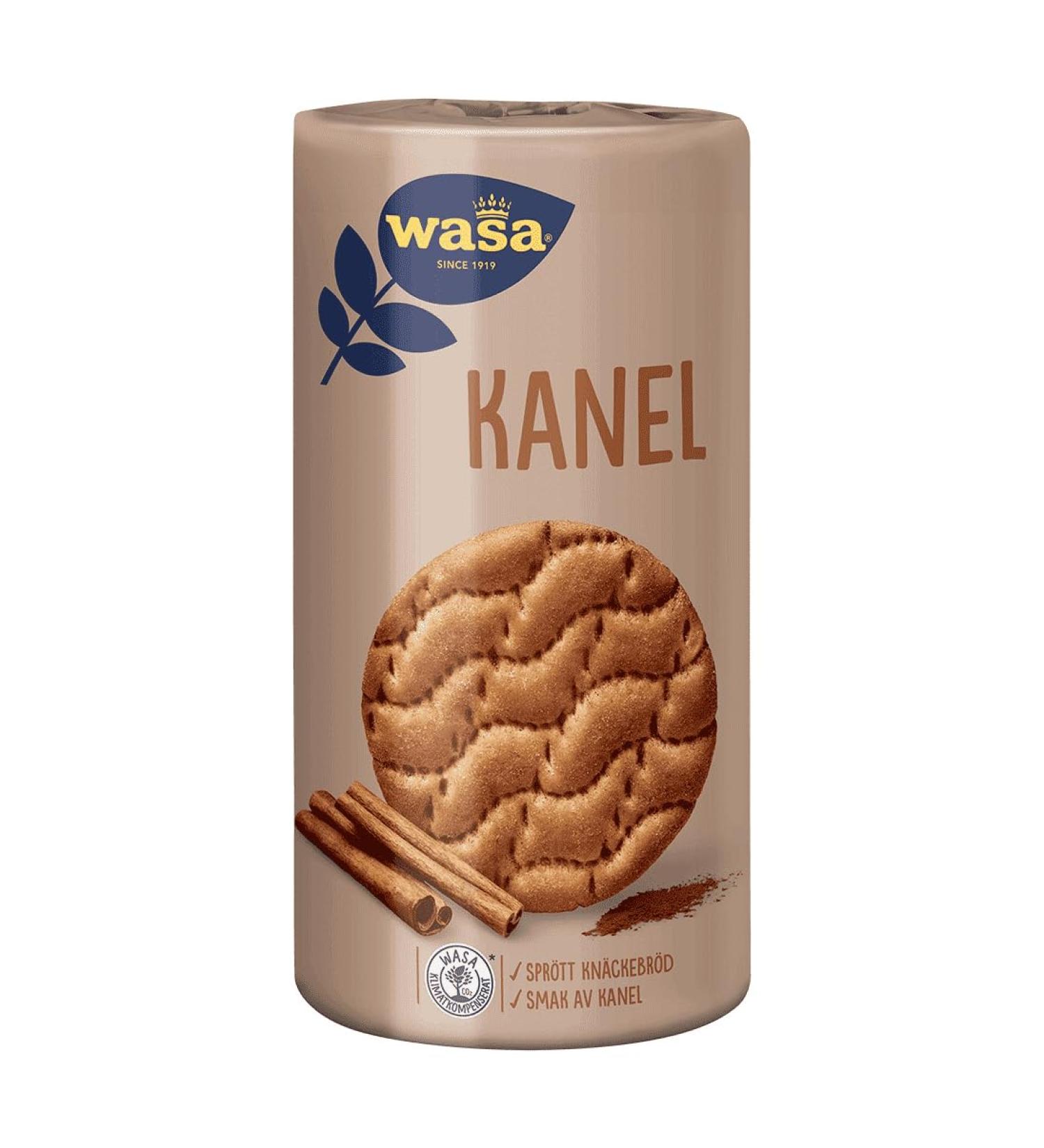 Wasa Runda Kanel 330 g - round crispbread with cinnamon (pack of 4)