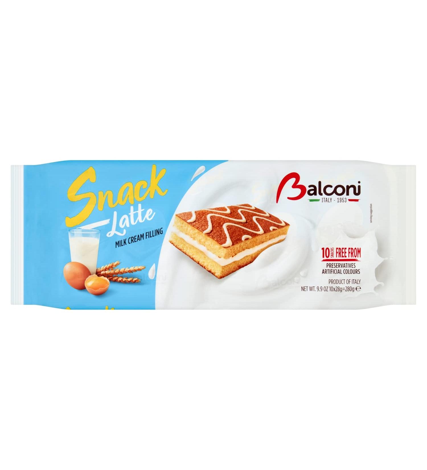 Buy Balconi Snak al Latte x10 (280g) - Delicious Italian Snack - International Shipping Available - Buy Online on GoSupps.com