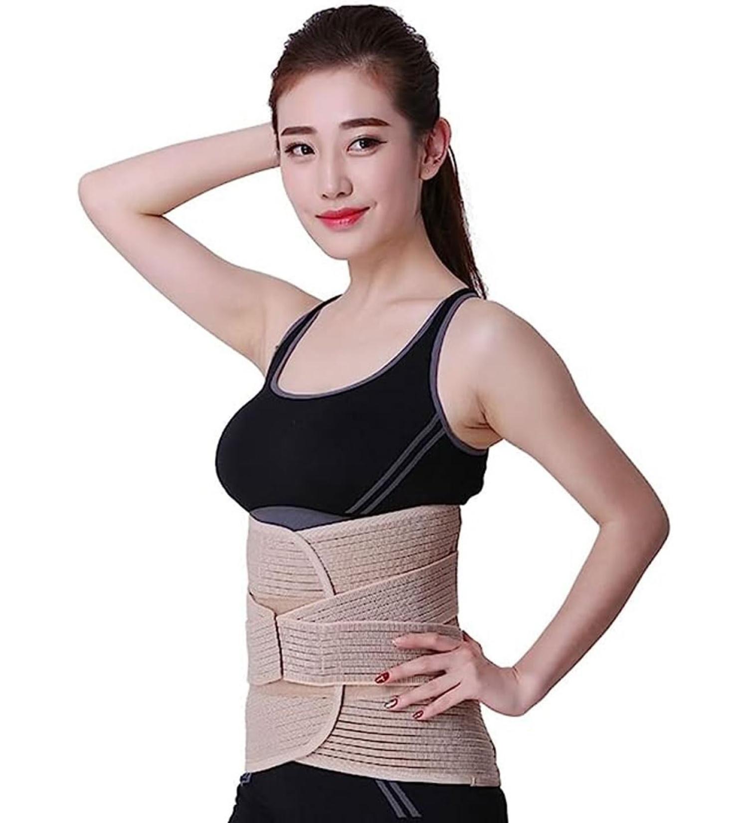 Breathable Back Bandage for Lumbar Support - Double-Banded Compression Straps & Support Bar | Pain Relief for Men & Women (Size L) - Buy Online on GoSupps.com