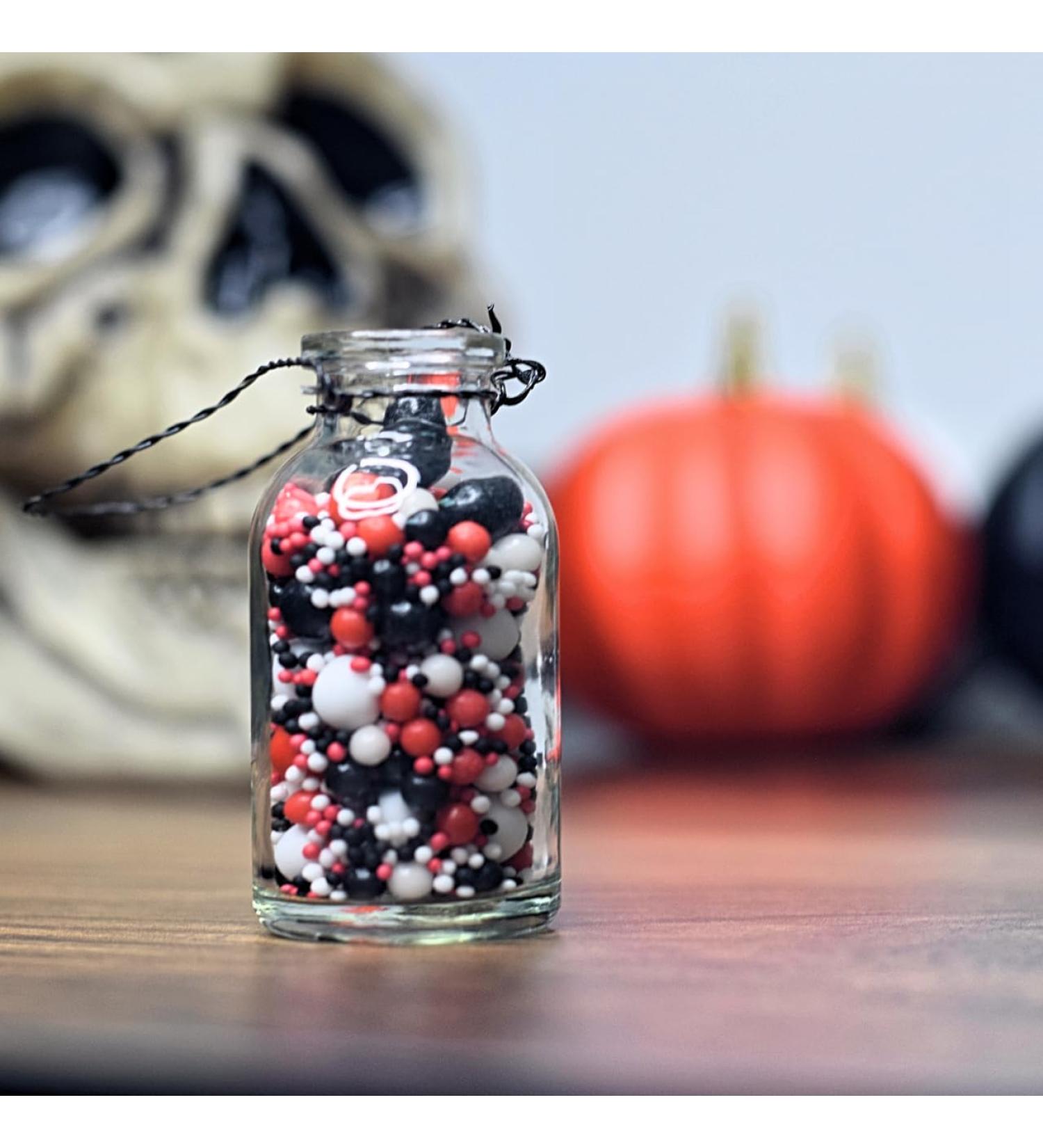 Red White and Black Blood and Mayhem Halloween Sprinkles Edible Cake Decorations cake topper sprinkles (60g)