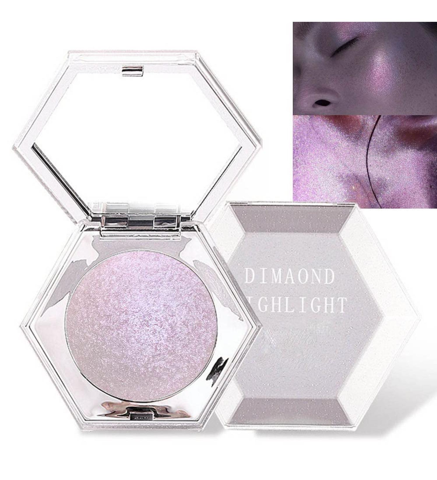 EVPCT Pink Mermaid Holographic Glitter Highlighter Palette | Iridescent Blush Bronzer & Eyeshadow | 0.27 oz Makeup - Buy Online on GoSupps.com