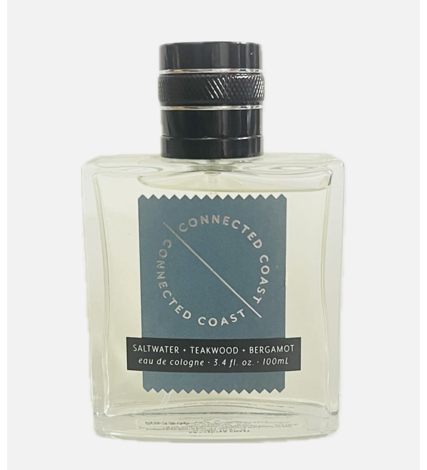 Tru Fragrance connected coast Eau De Cologne spray 3.4 fl oz for men unboxed saltwater teakwood bergamot